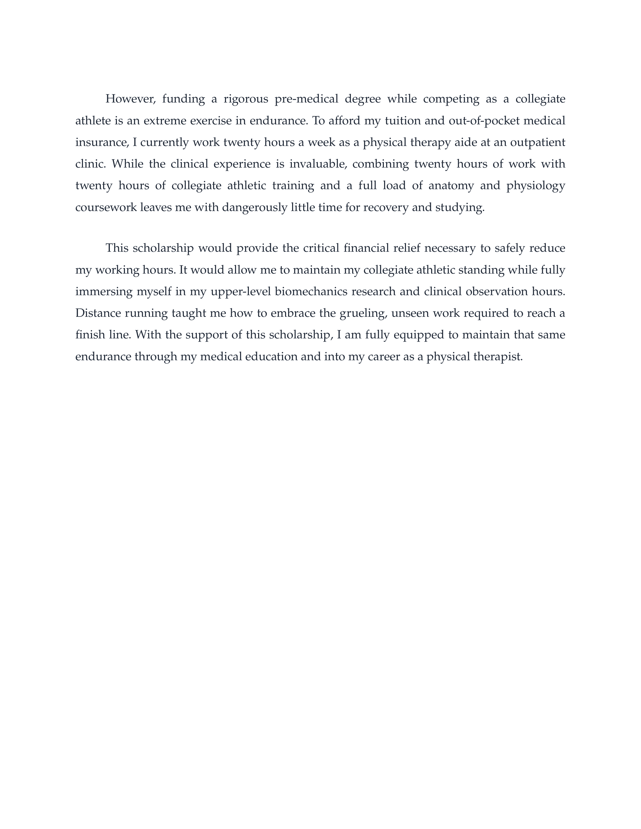 Athletic Achievement Scholarship Essay — page 2