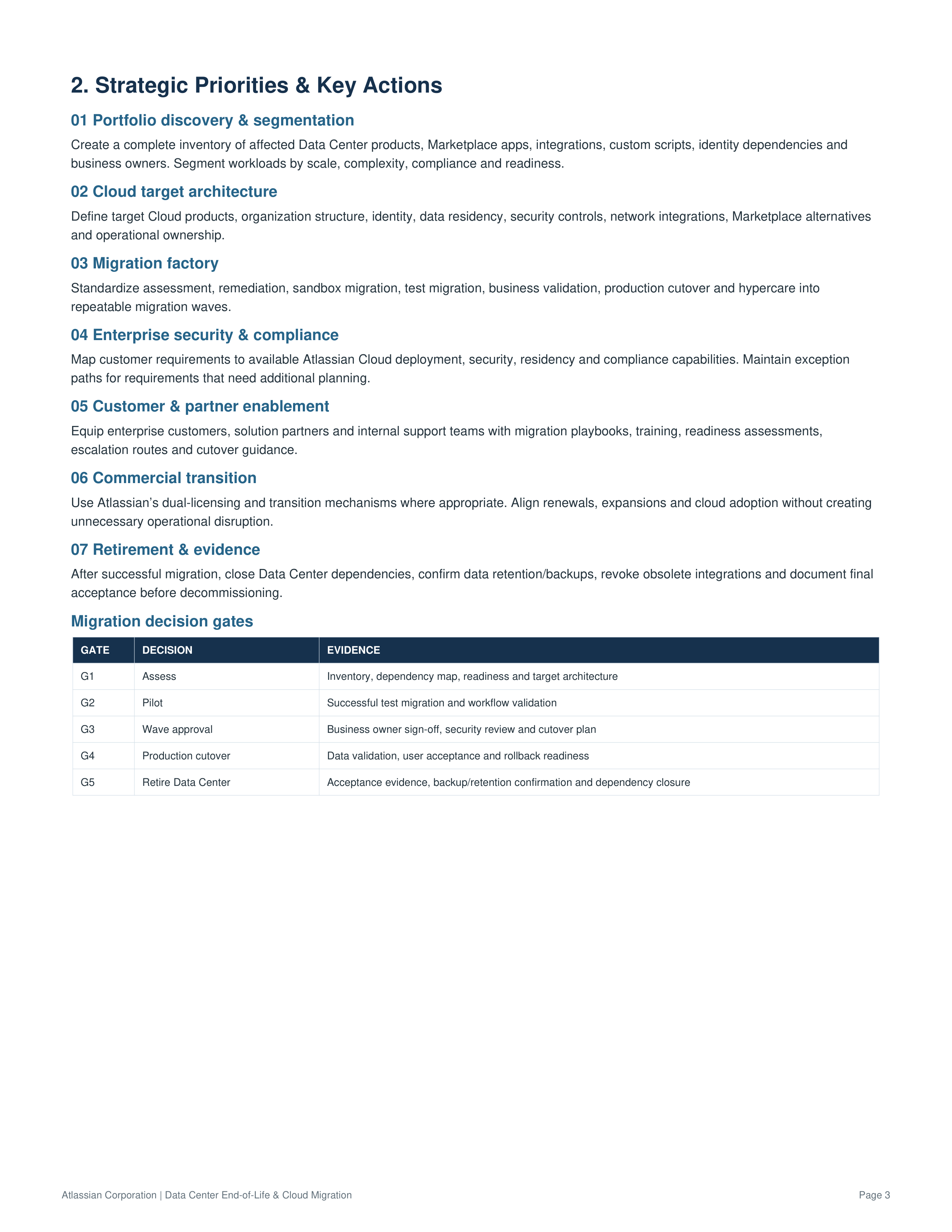 Atlassian Data Center End-of-Life & Cloud Migration Action Plan — page 3