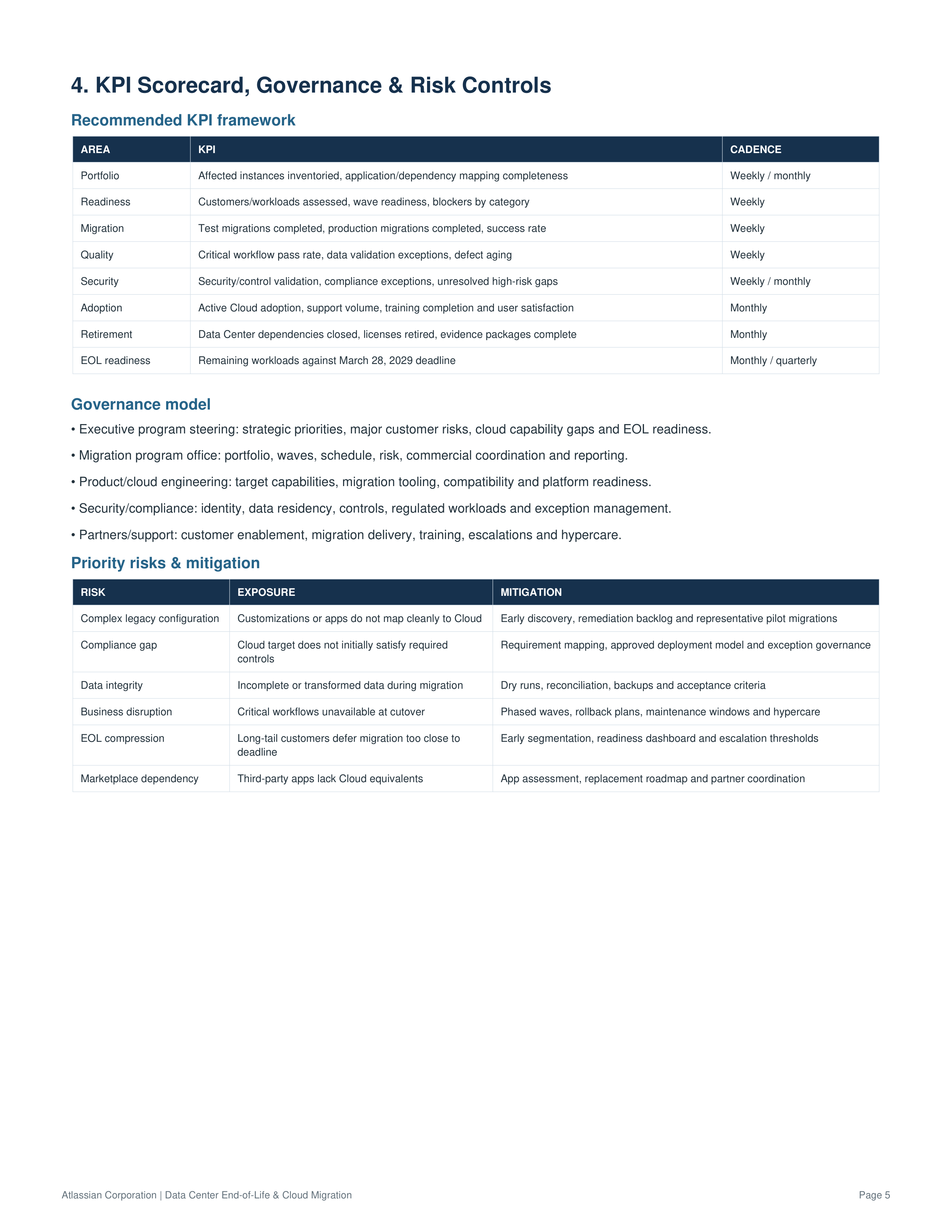 Atlassian Data Center End-of-Life & Cloud Migration Action Plan — page 5