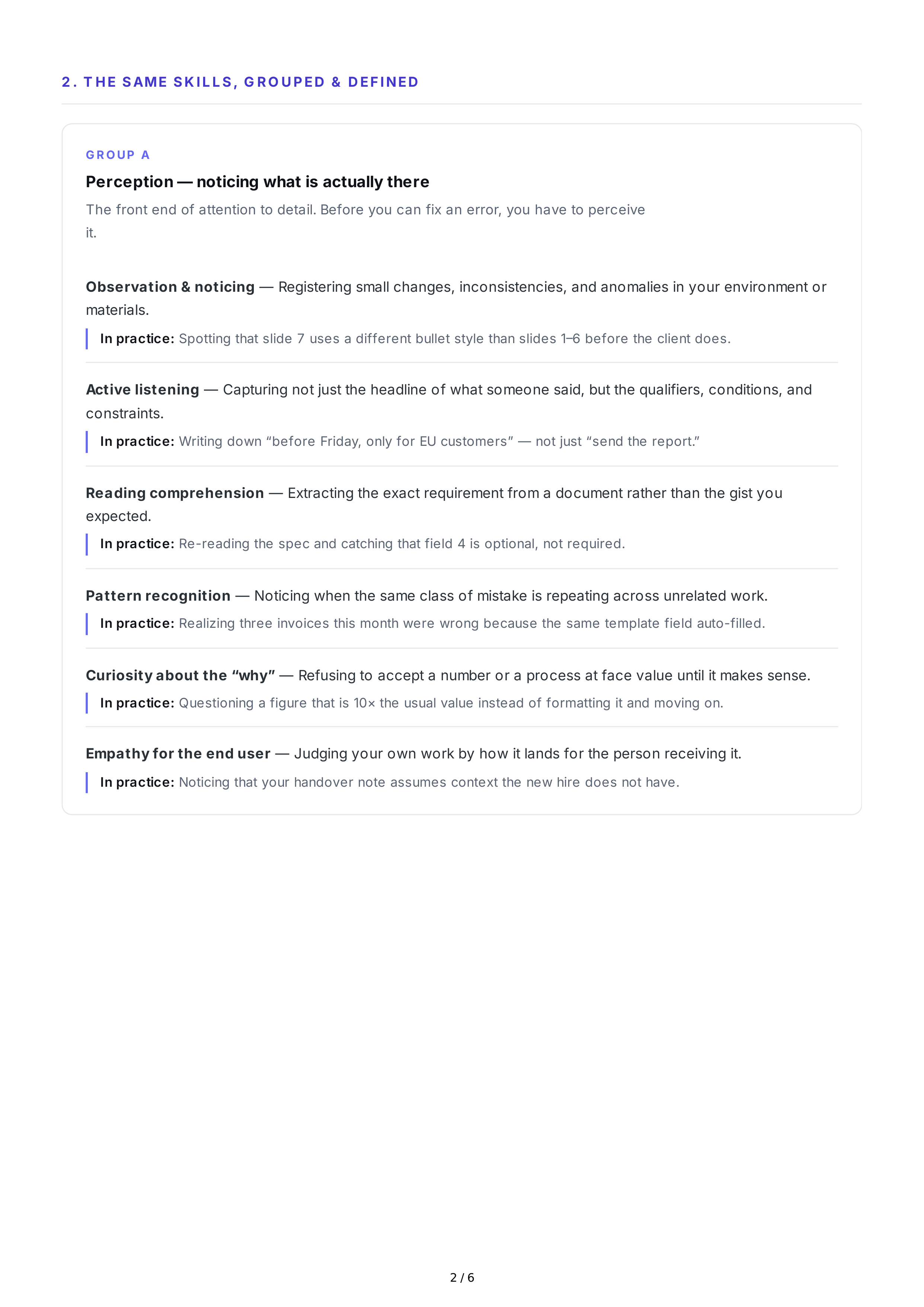Attention to Detail Soft Skills — page 2