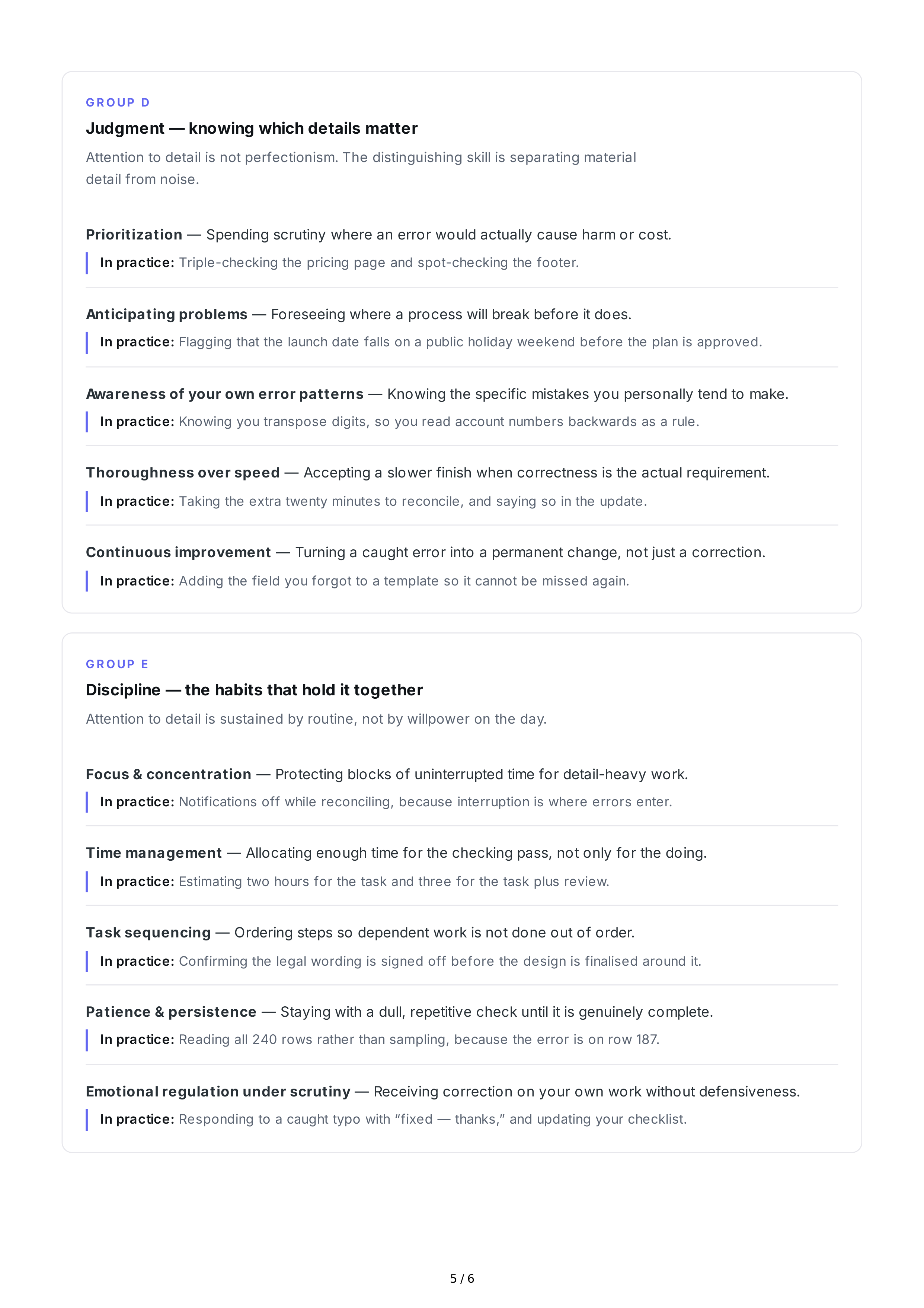 Attention to Detail Soft Skills — page 5