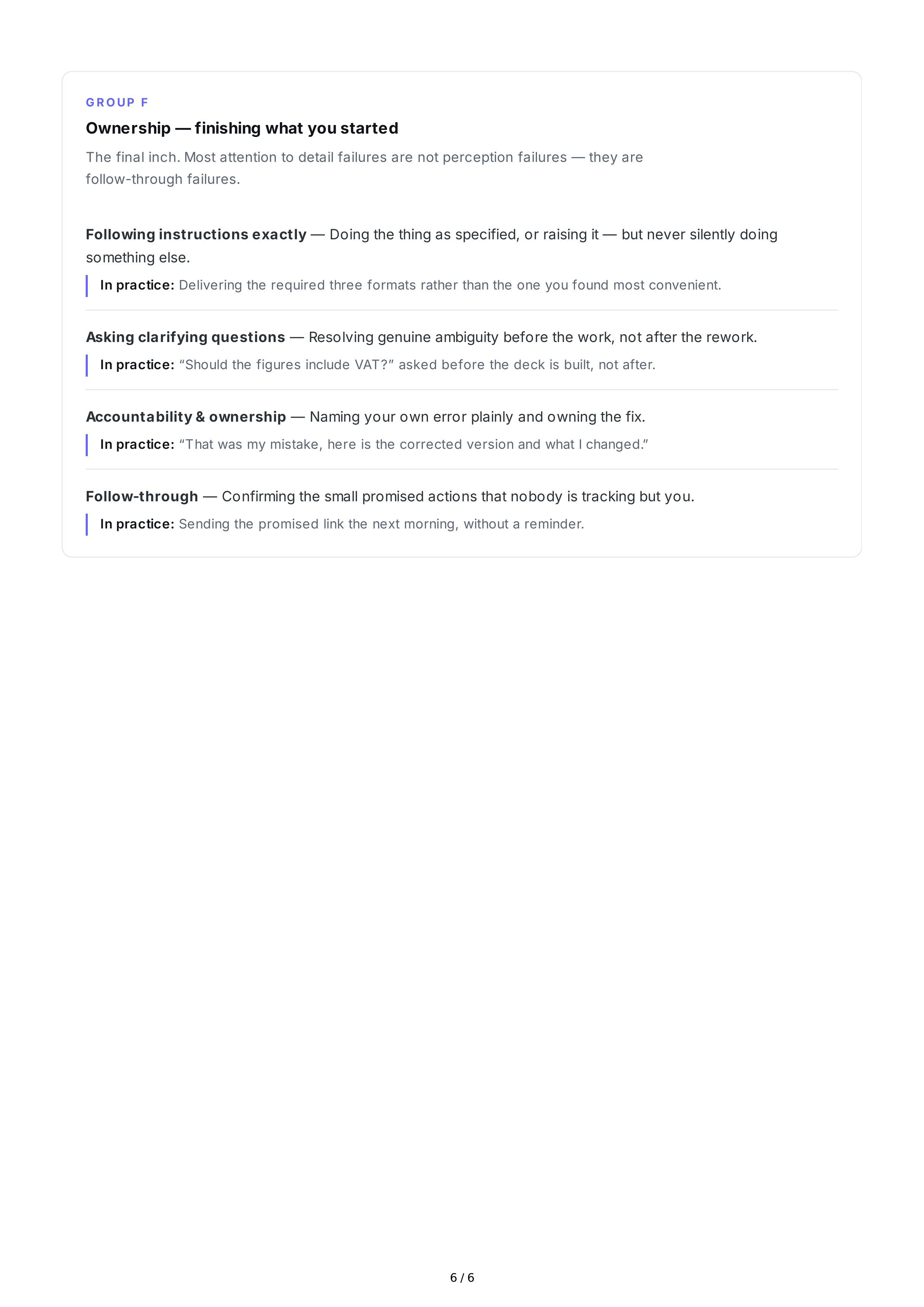 Attention to Detail Soft Skills — page 6