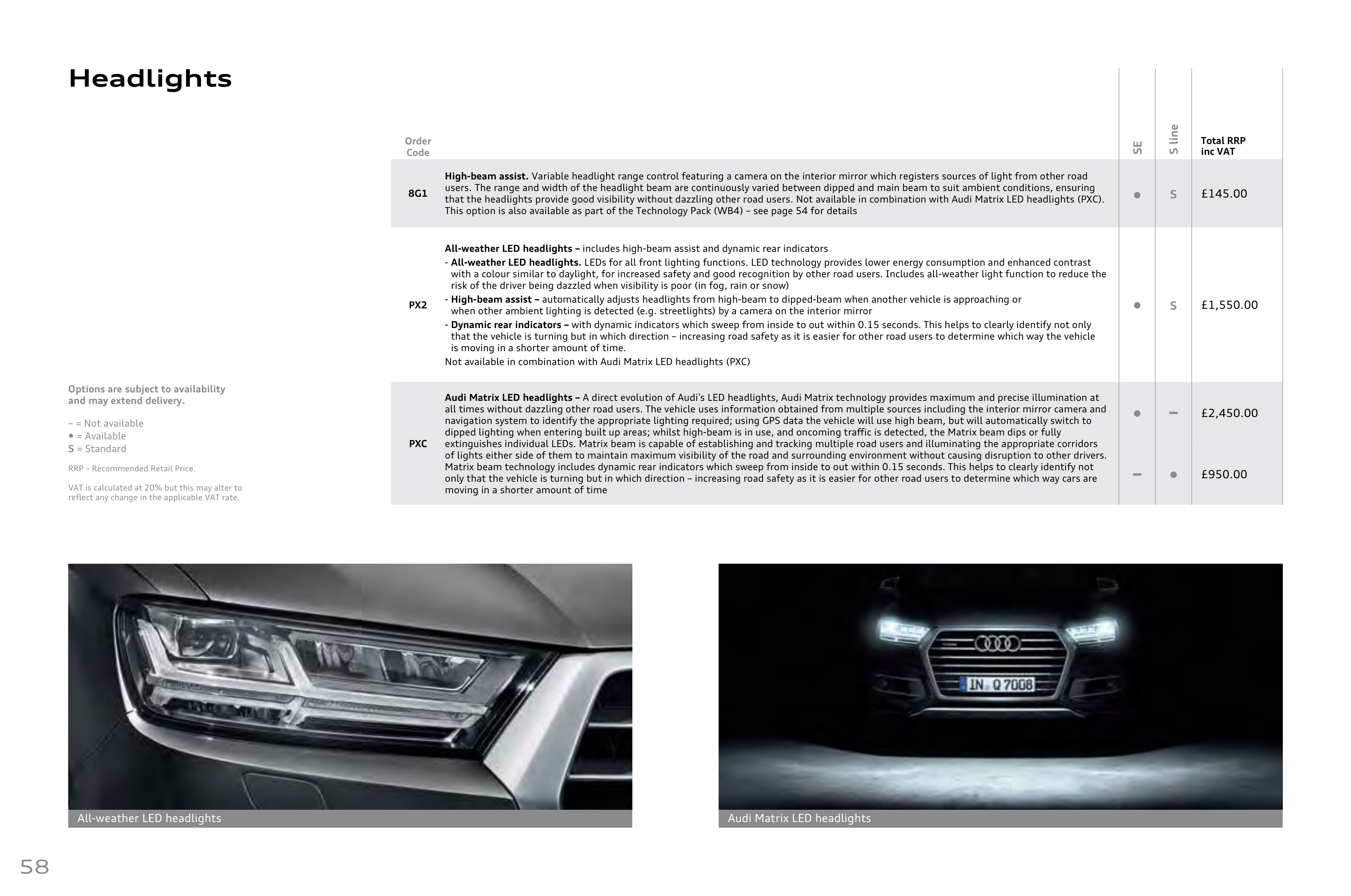 Audi Q7 Product and Price Guide — page 58