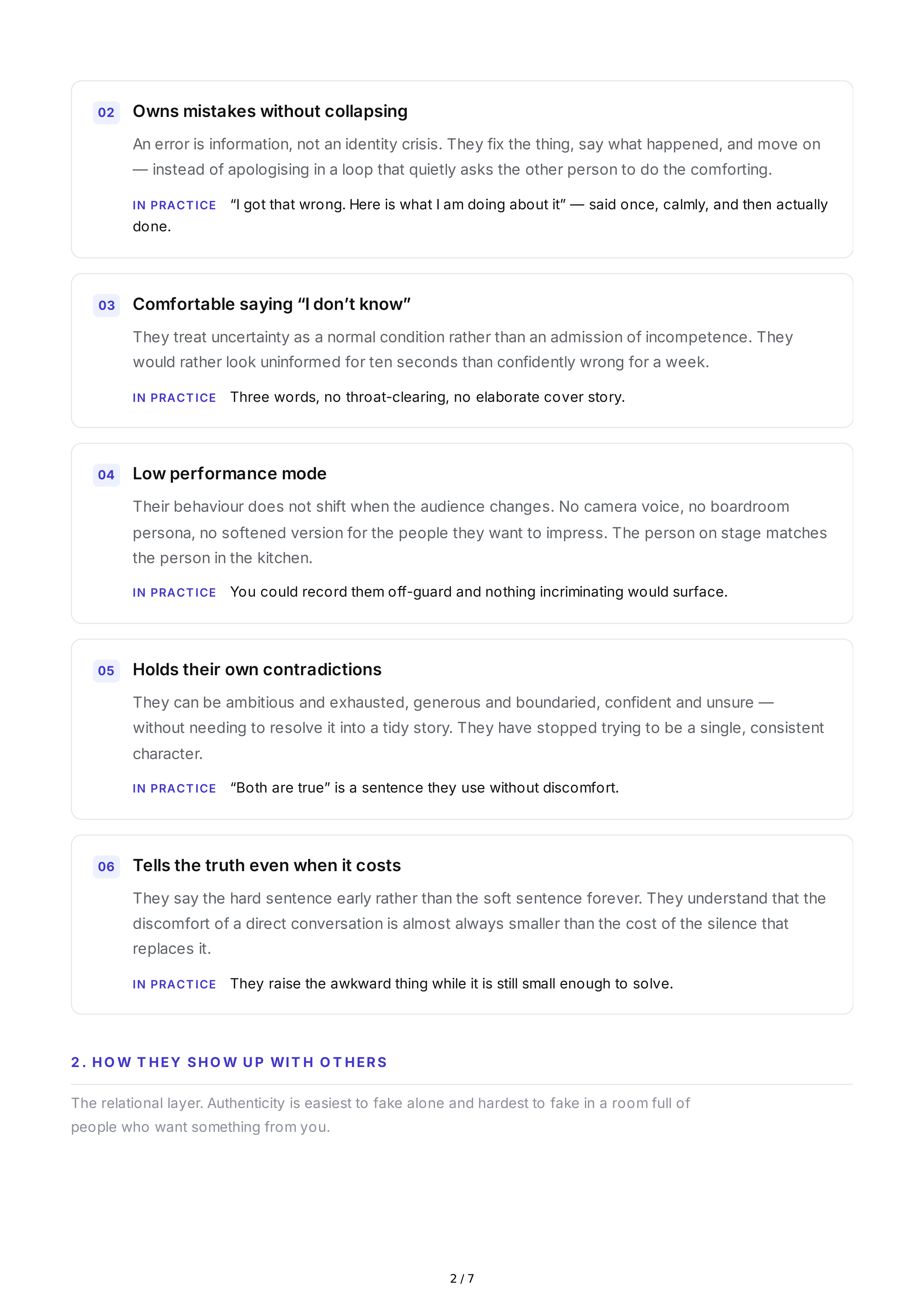 Authenticity Personality Traits — page 2