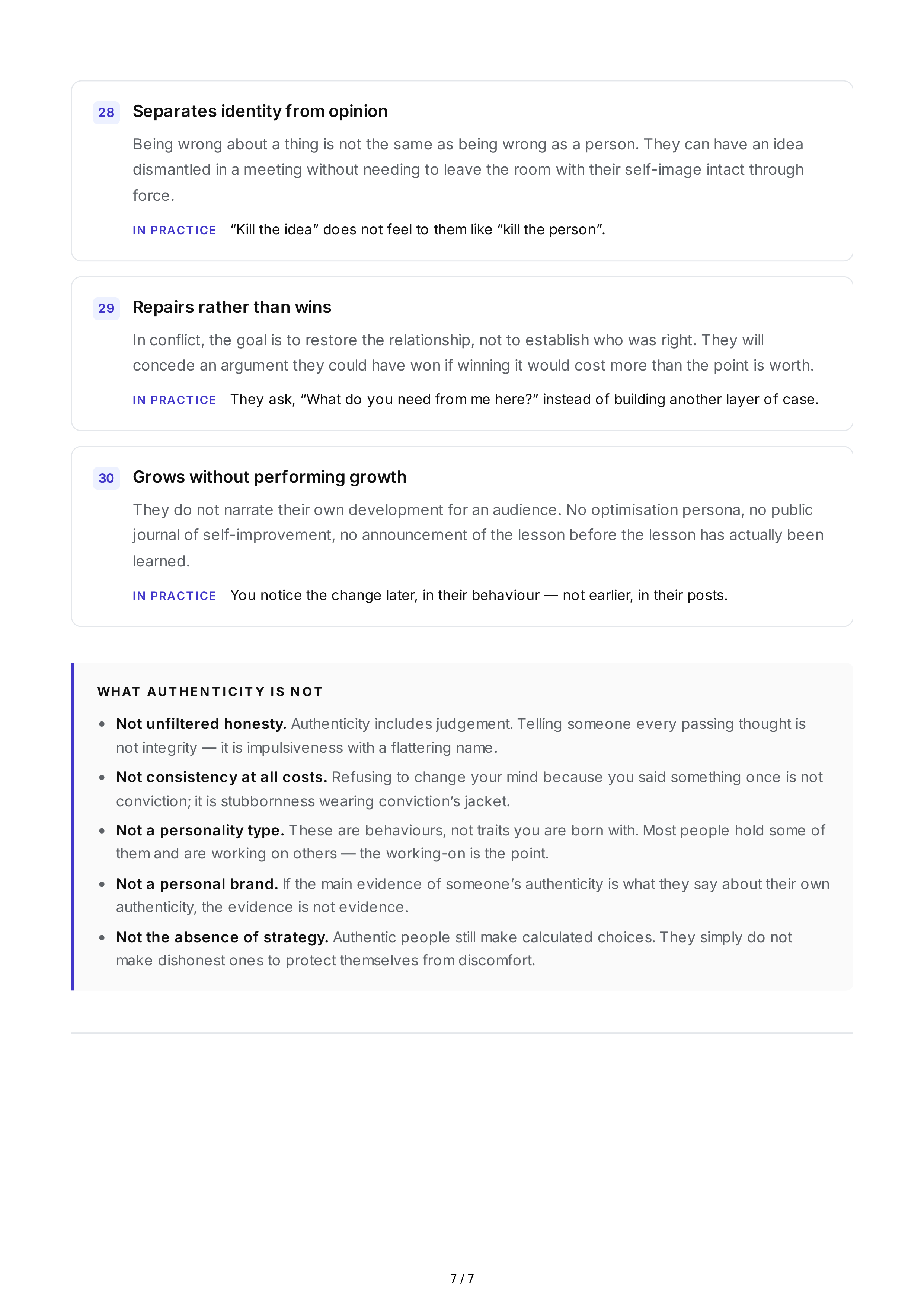 Authenticity Personality Traits — page 7
