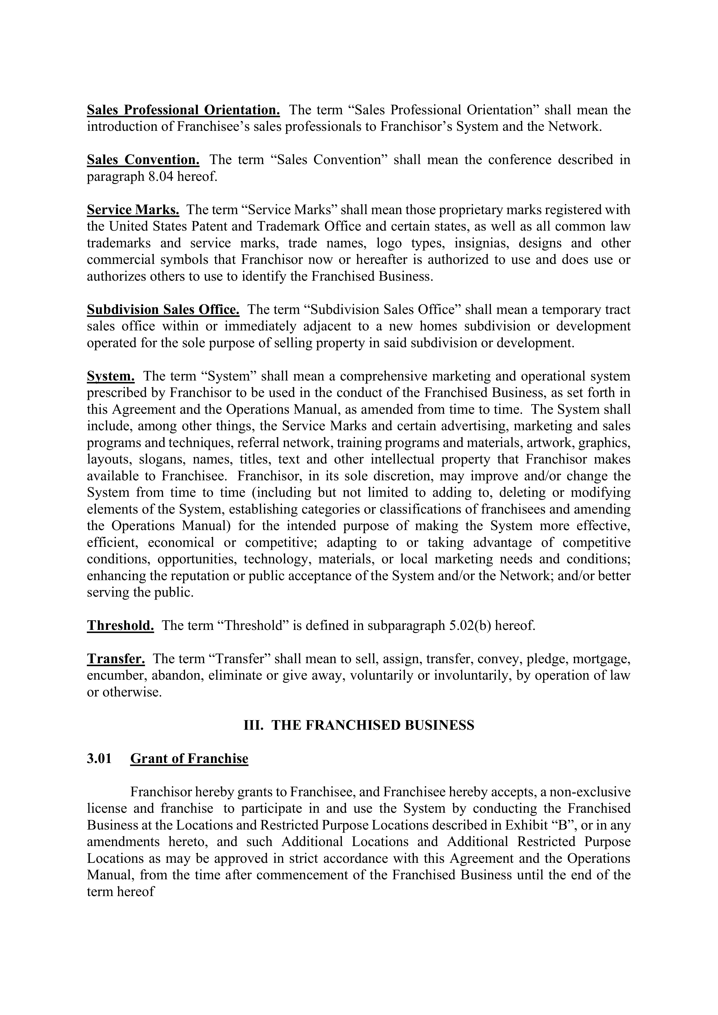 BERKSHIRE HATHAWAY HOMESERVICES FRANCHISE AGREEMENT — page 10