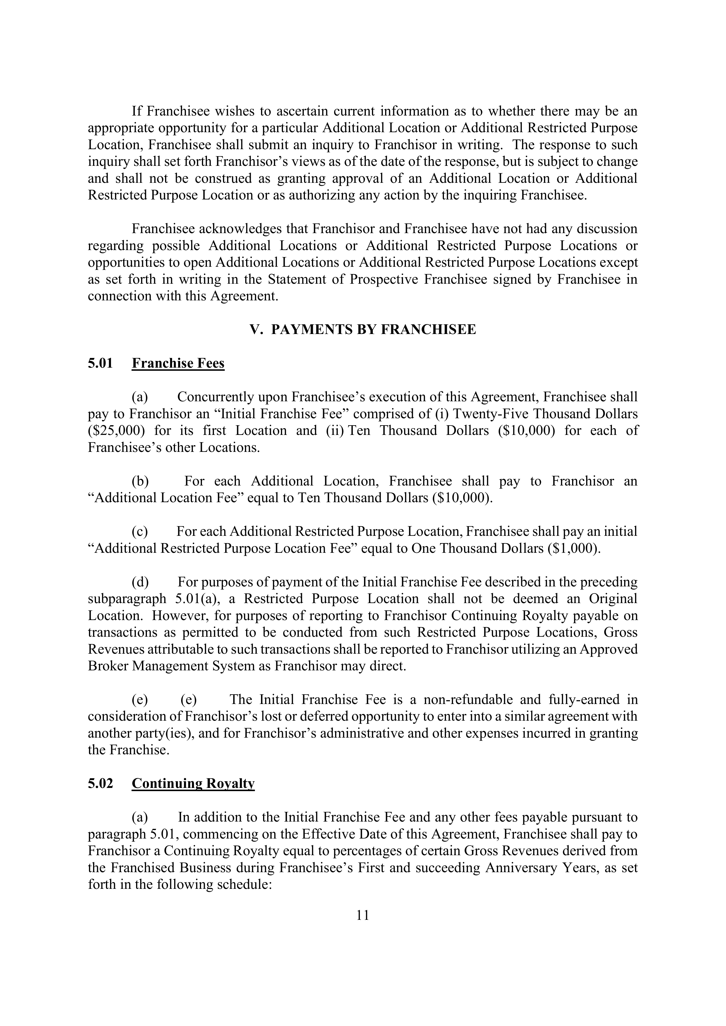 BERKSHIRE HATHAWAY HOMESERVICES FRANCHISE AGREEMENT — page 15