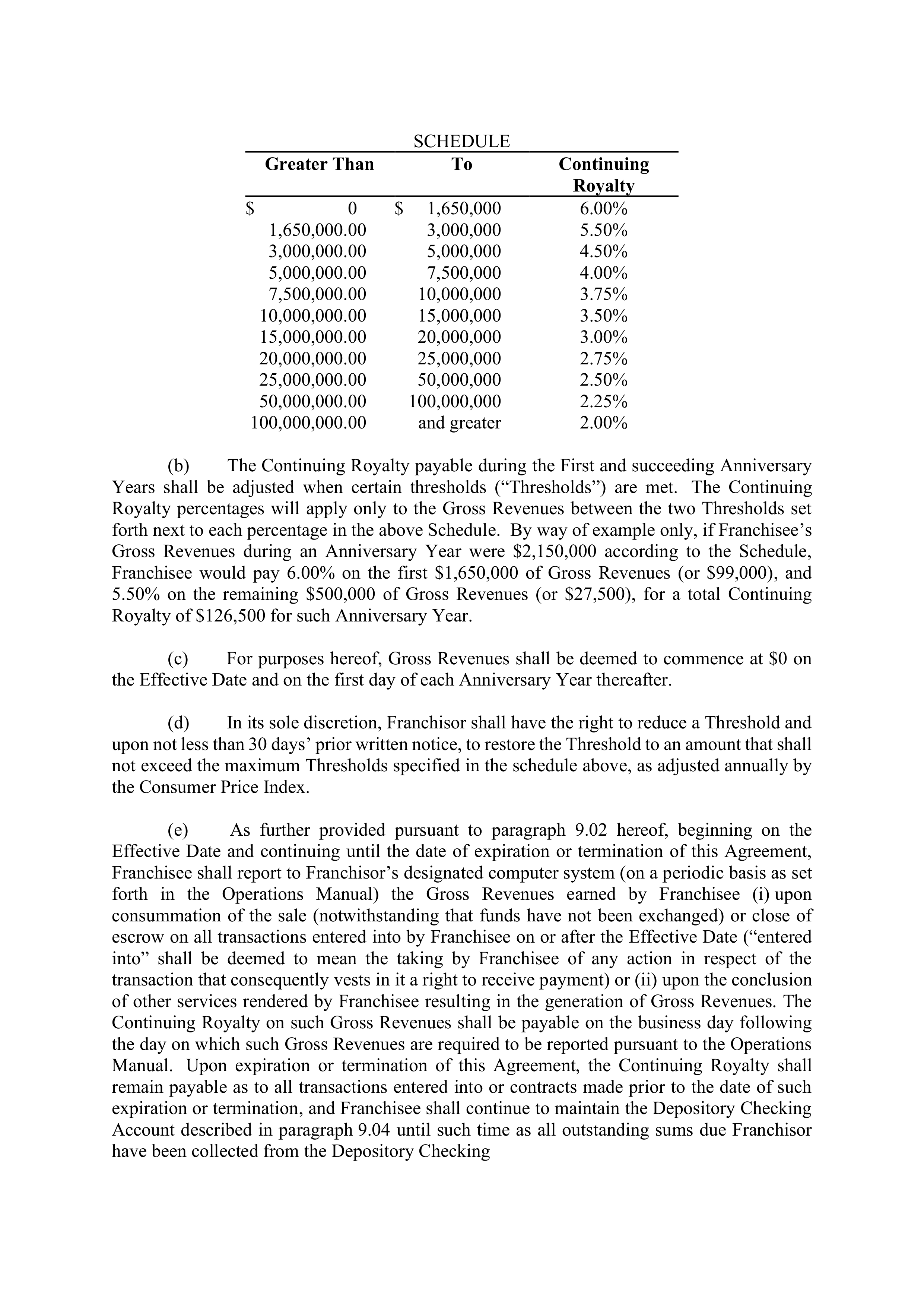 BERKSHIRE HATHAWAY HOMESERVICES FRANCHISE AGREEMENT — page 16