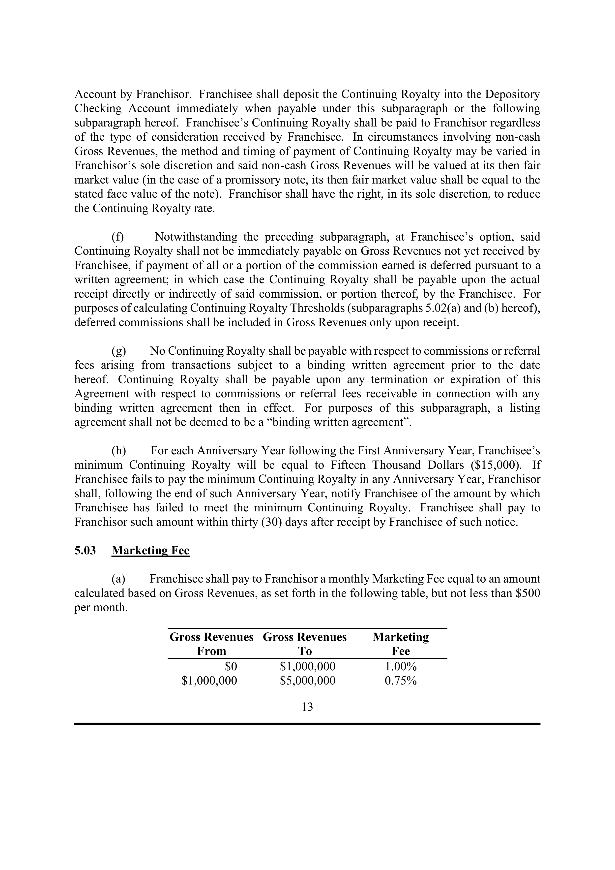 BERKSHIRE HATHAWAY HOMESERVICES FRANCHISE AGREEMENT — page 17