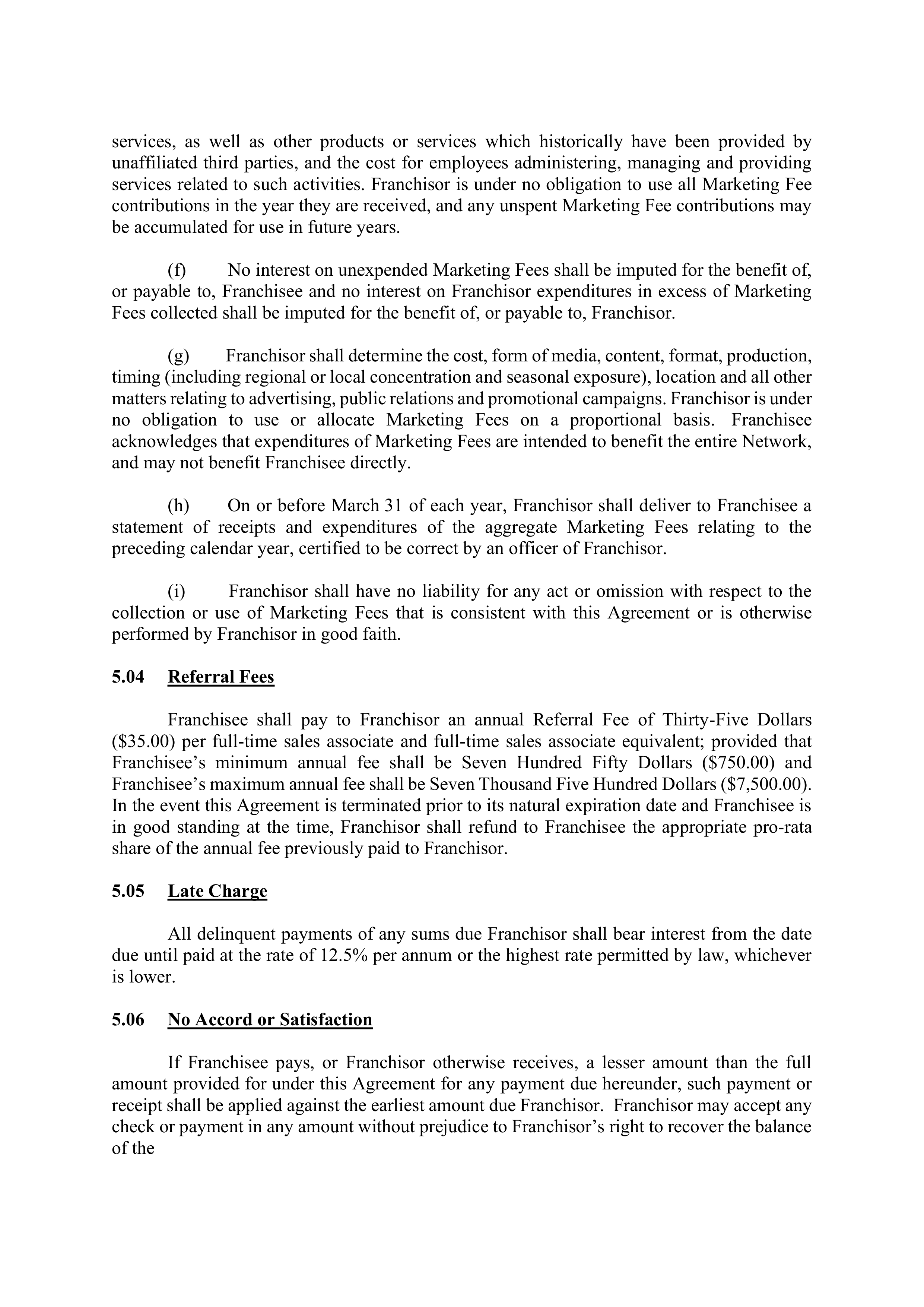 BERKSHIRE HATHAWAY HOMESERVICES FRANCHISE AGREEMENT — page 19