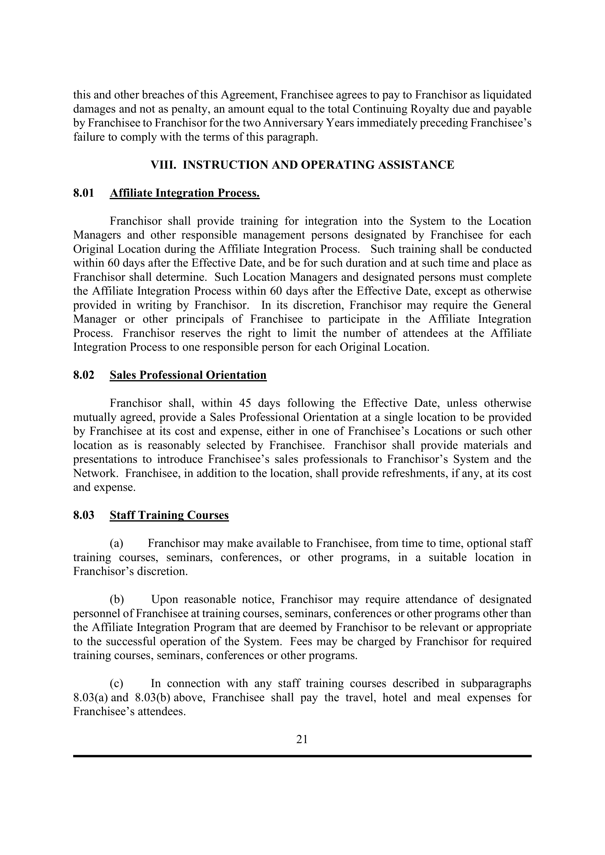 BERKSHIRE HATHAWAY HOMESERVICES FRANCHISE AGREEMENT — page 25
