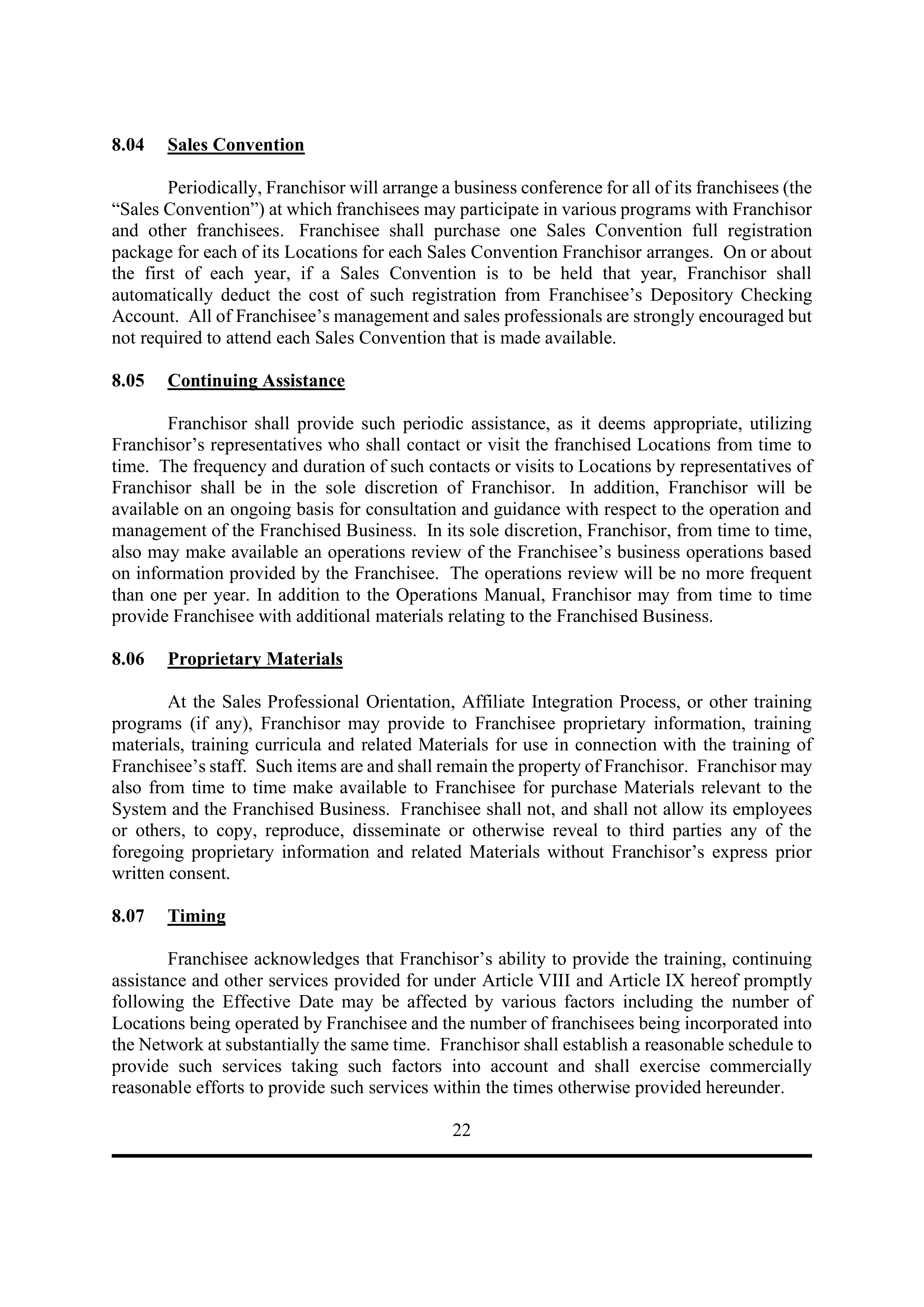 BERKSHIRE HATHAWAY HOMESERVICES FRANCHISE AGREEMENT — page 26