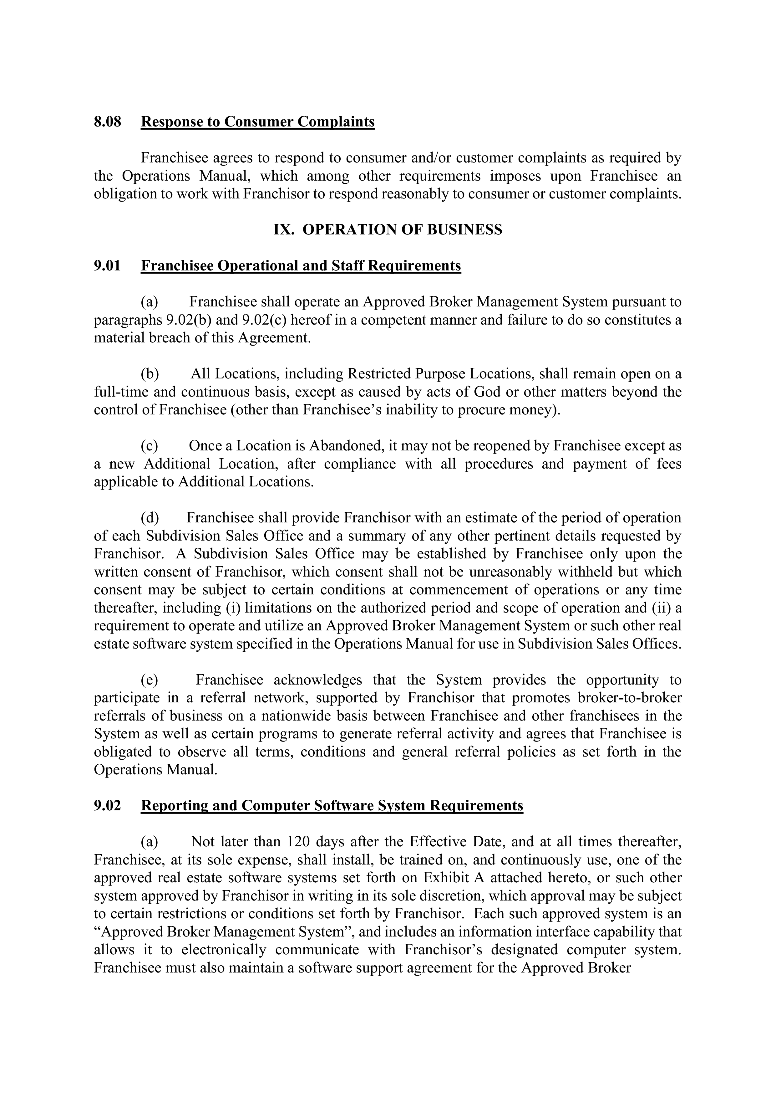 BERKSHIRE HATHAWAY HOMESERVICES FRANCHISE AGREEMENT — page 27