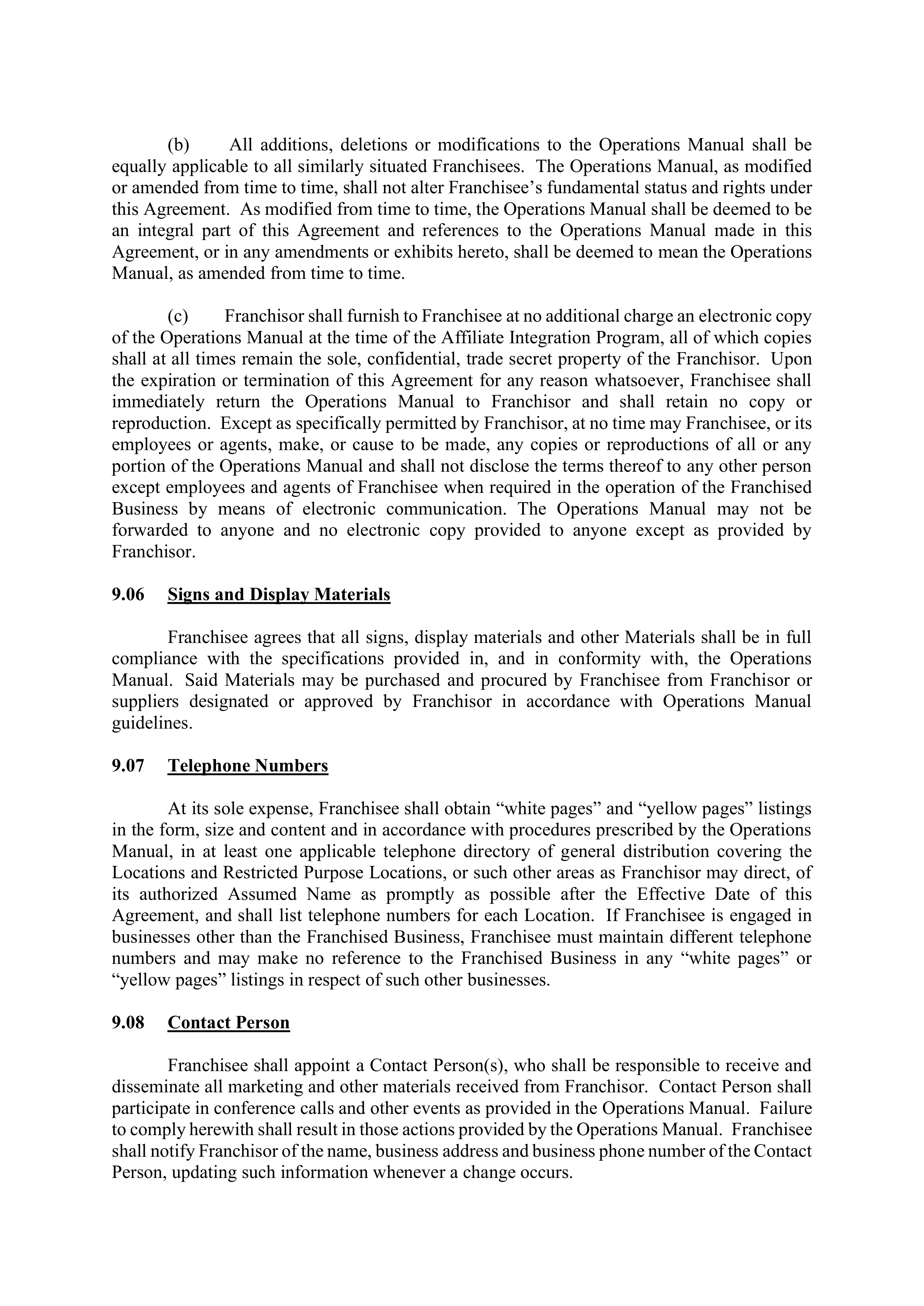 BERKSHIRE HATHAWAY HOMESERVICES FRANCHISE AGREEMENT — page 30