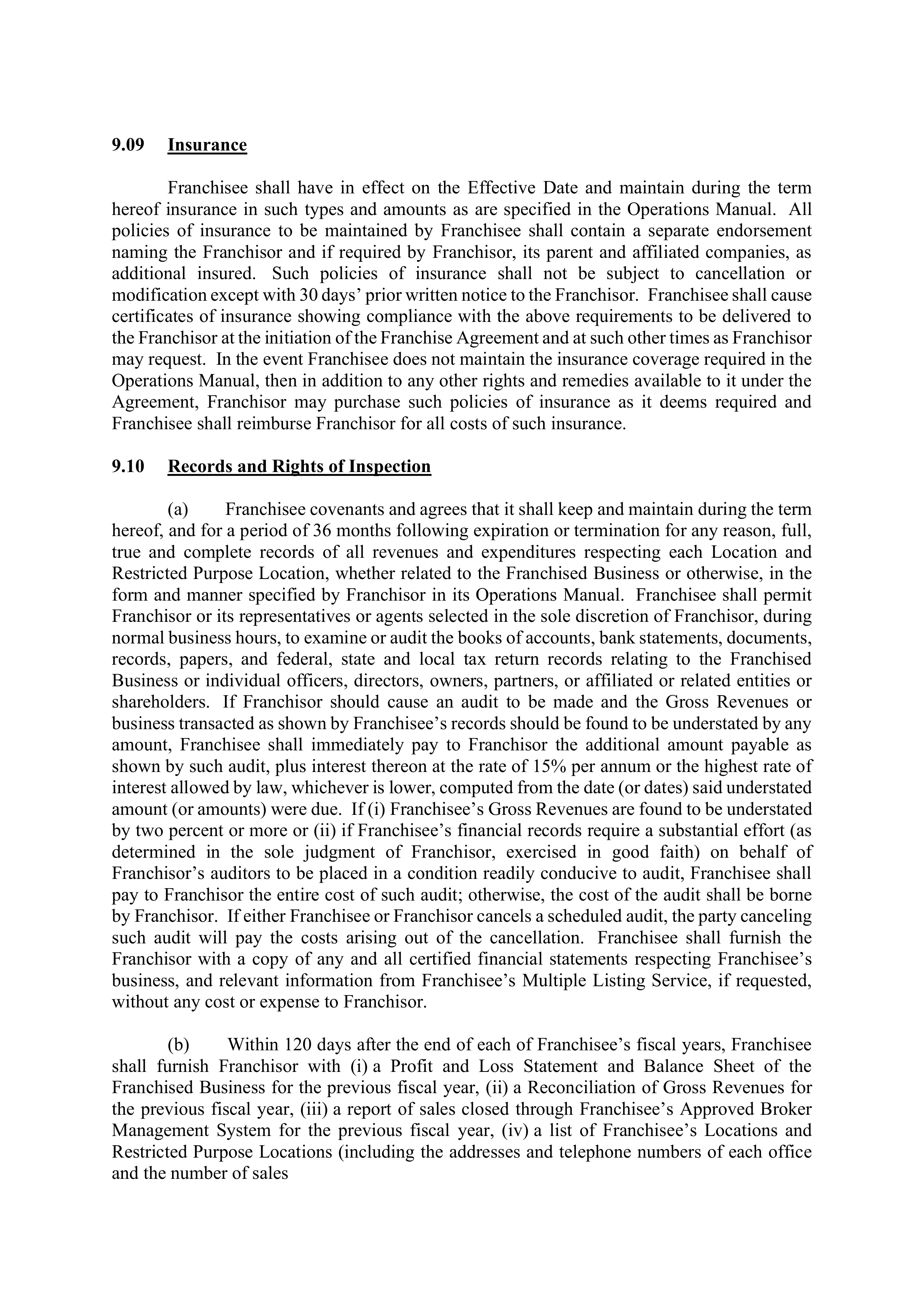 BERKSHIRE HATHAWAY HOMESERVICES FRANCHISE AGREEMENT — page 31
