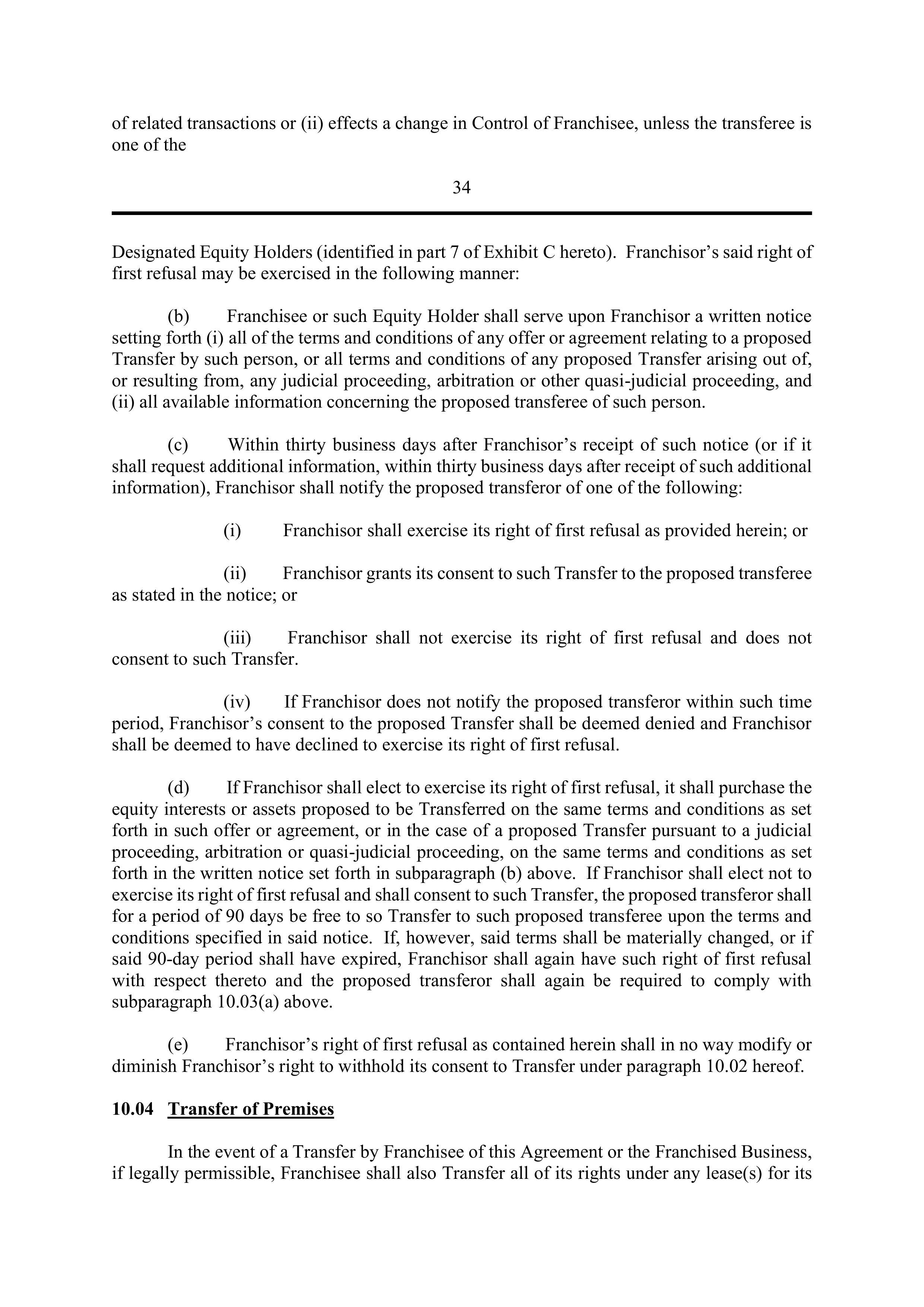 BERKSHIRE HATHAWAY HOMESERVICES FRANCHISE AGREEMENT — page 39