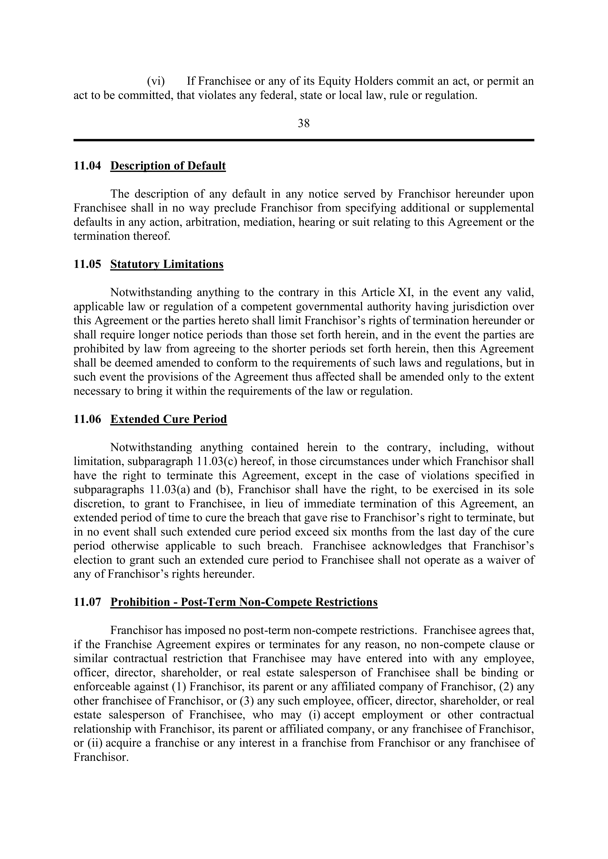 BERKSHIRE HATHAWAY HOMESERVICES FRANCHISE AGREEMENT — page 44