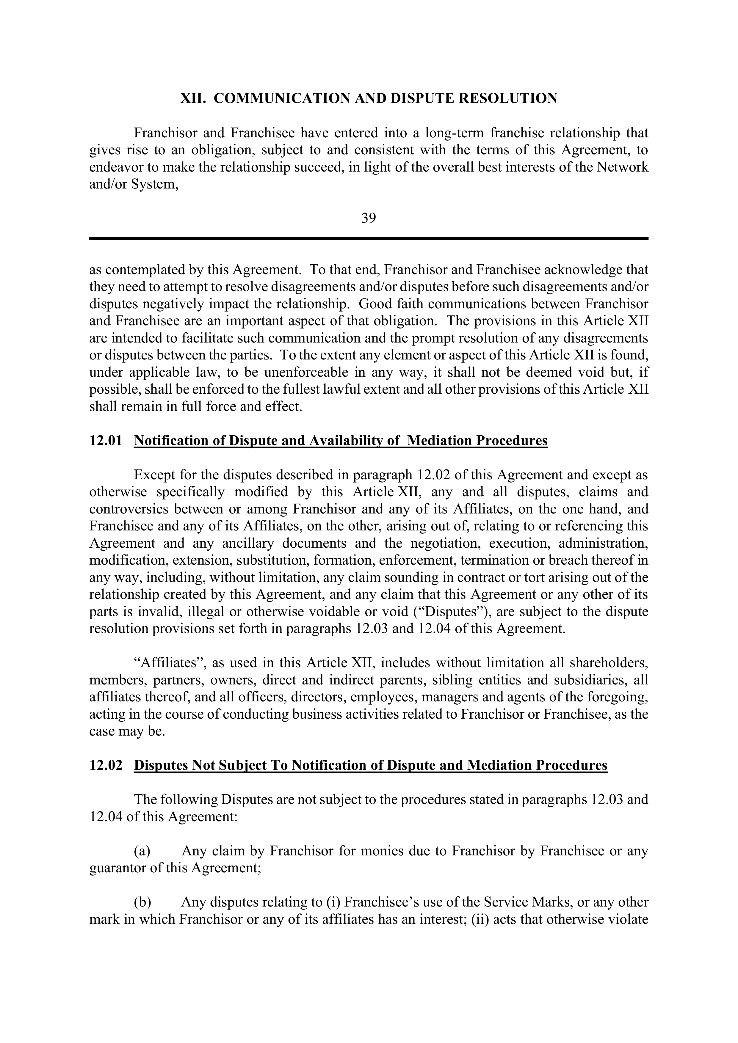 BERKSHIRE HATHAWAY HOMESERVICES FRANCHISE AGREEMENT — page 45