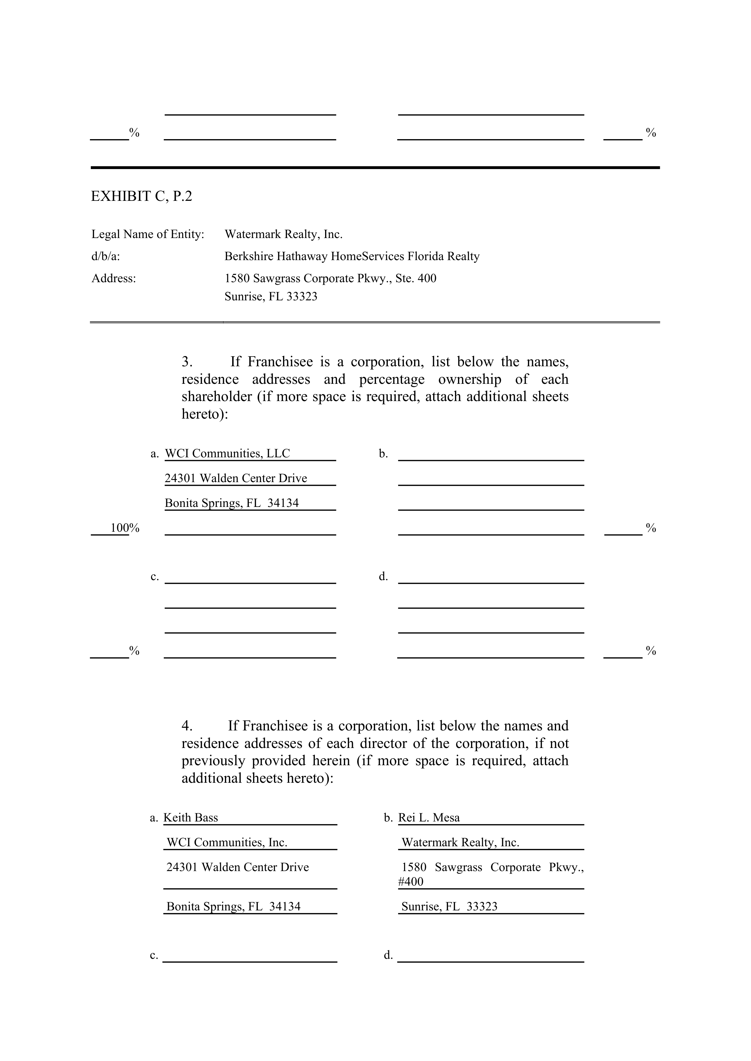 BERKSHIRE HATHAWAY HOMESERVICES FRANCHISE AGREEMENT — page 67