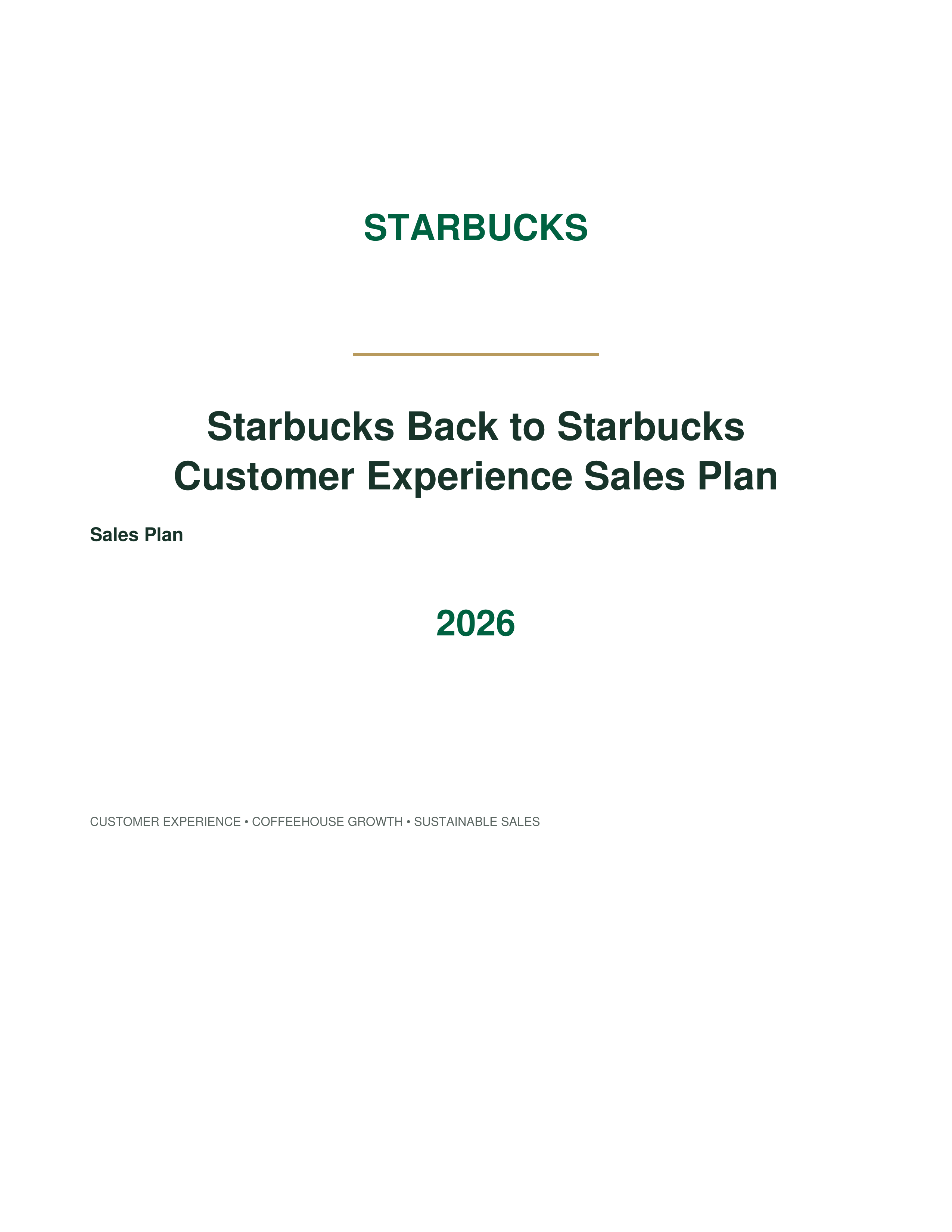Back to Starbucks Customer Experience Sales Plan — page 1