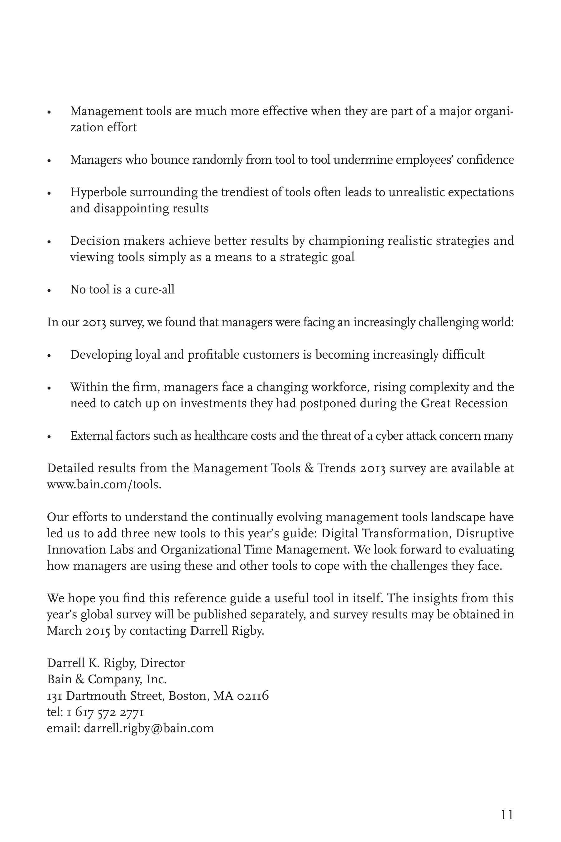 Bain & Company Management Tools An Executive’s Guide — page 15
