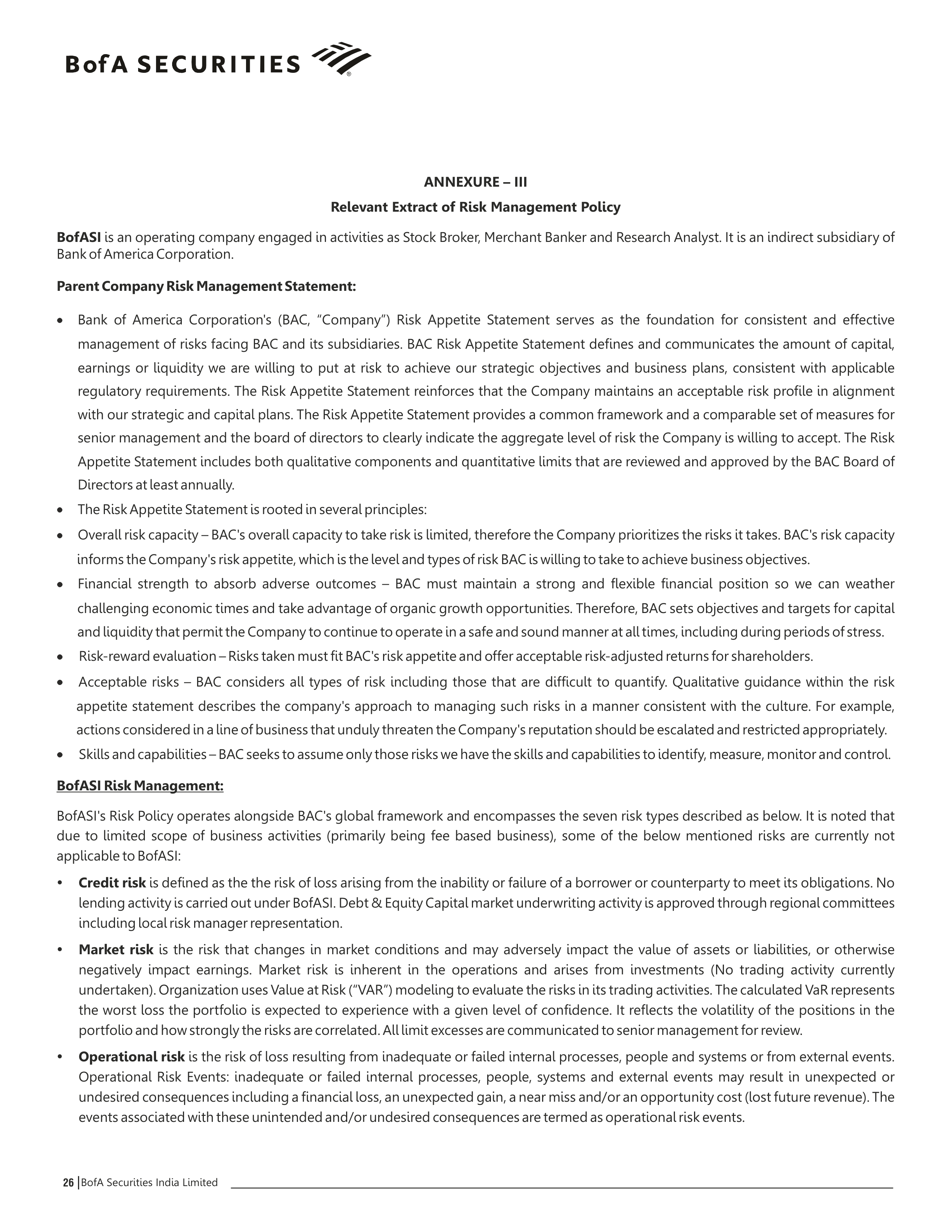 Bank of America Annual Report — page 27