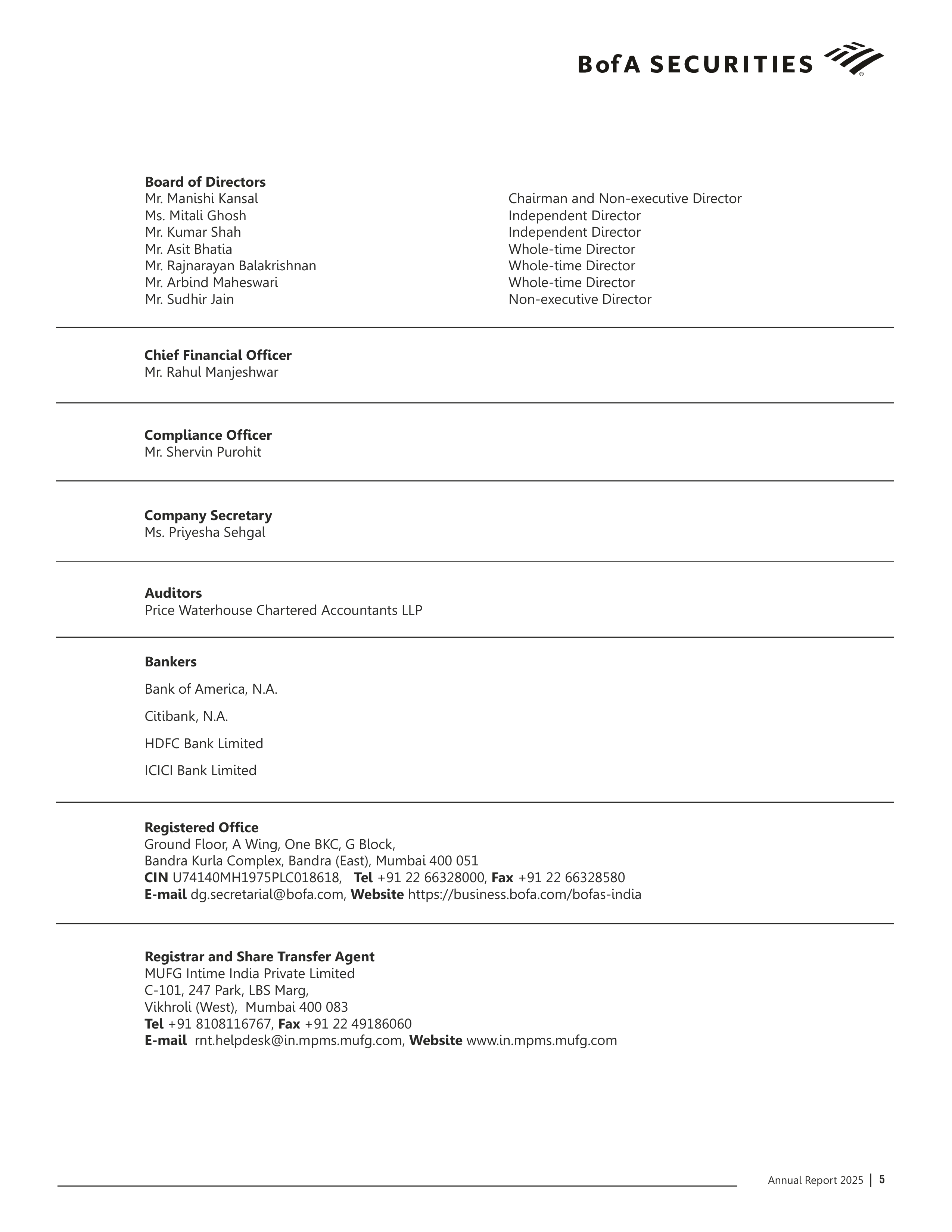 Bank of America Annual Report — page 6