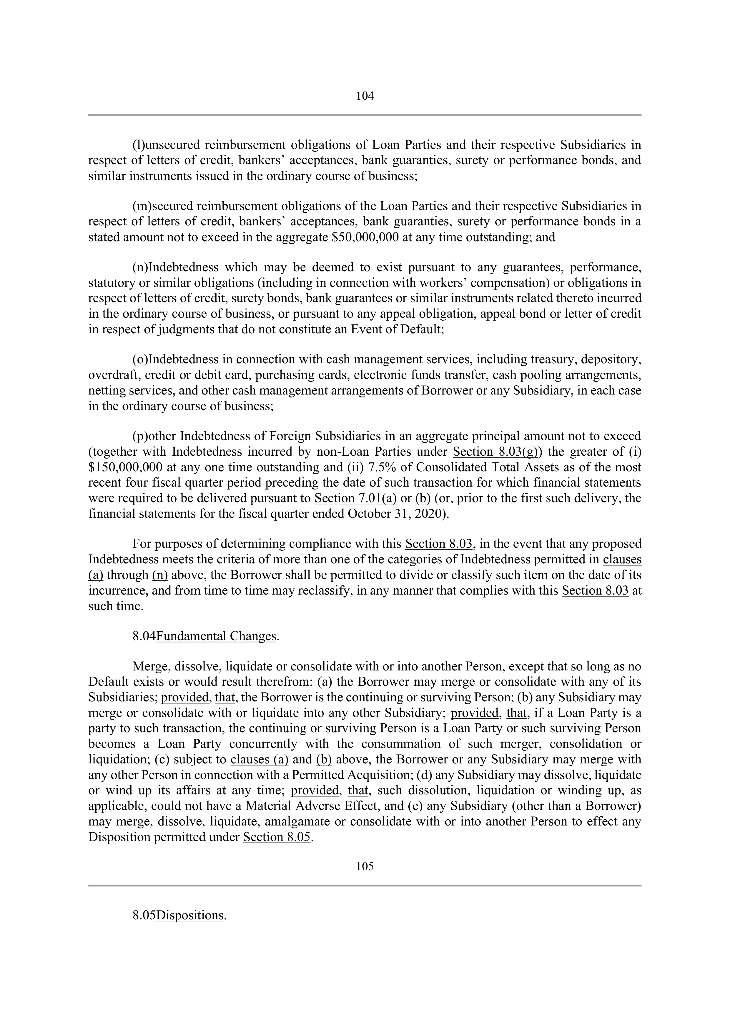 Bank of America Corporation Credit Agreement — page 103