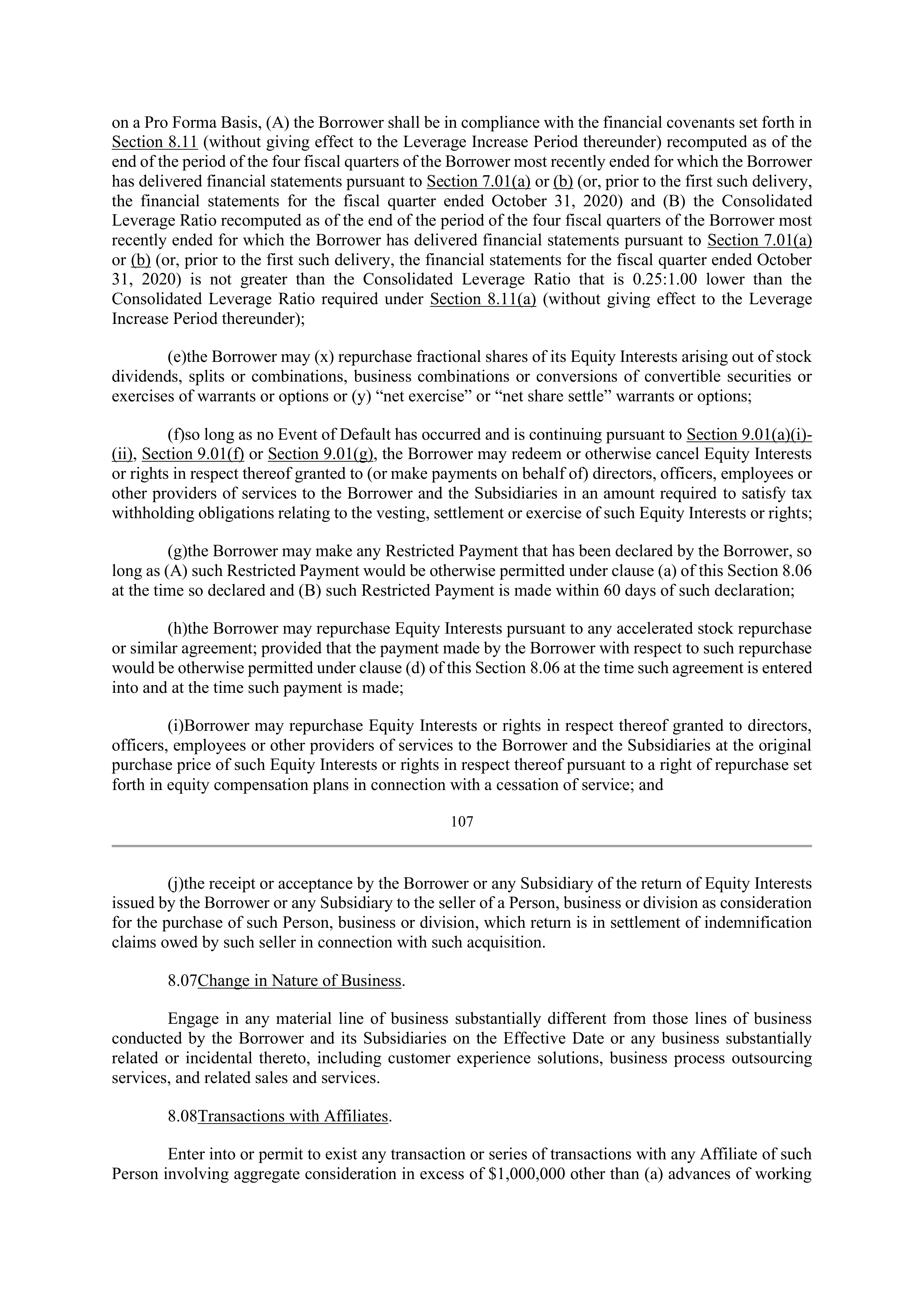 Bank of America Corporation Credit Agreement — page 105