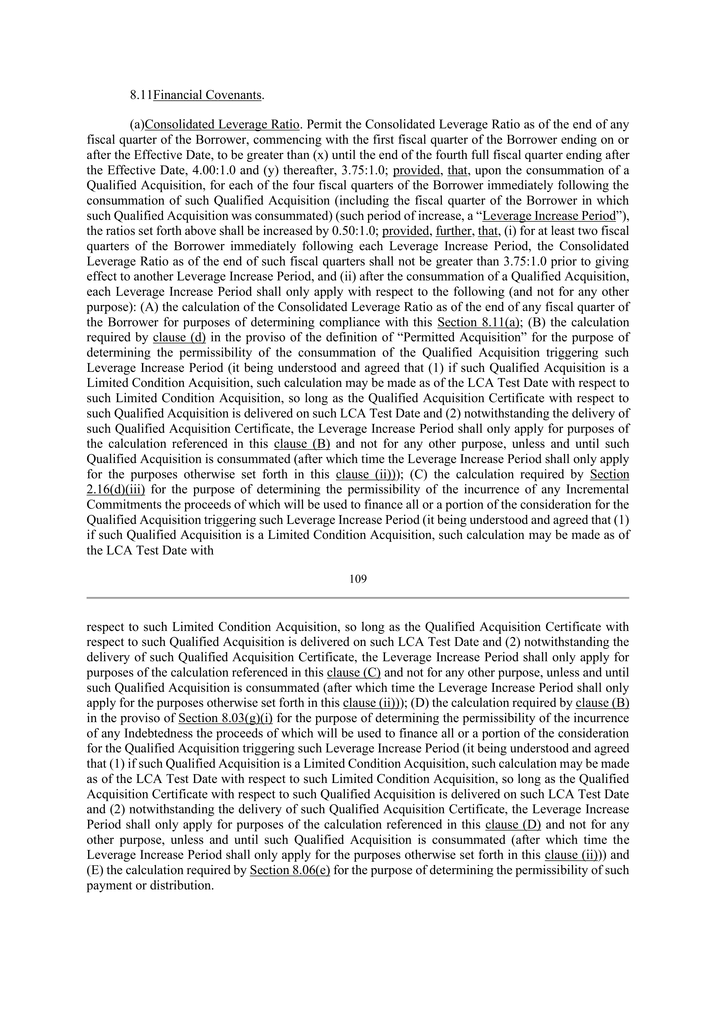 Bank of America Corporation Credit Agreement — page 107