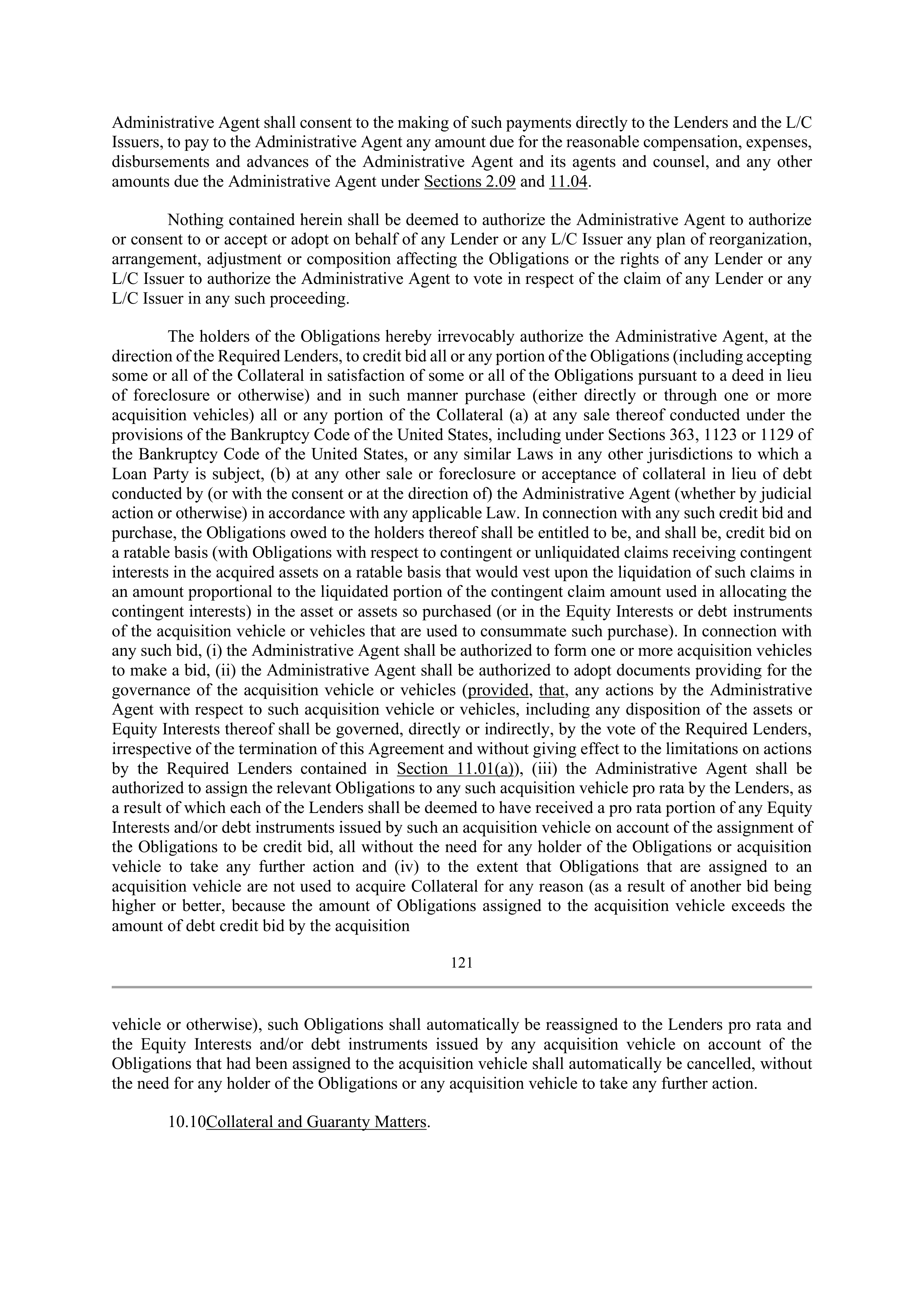 Bank of America Corporation Credit Agreement — page 118