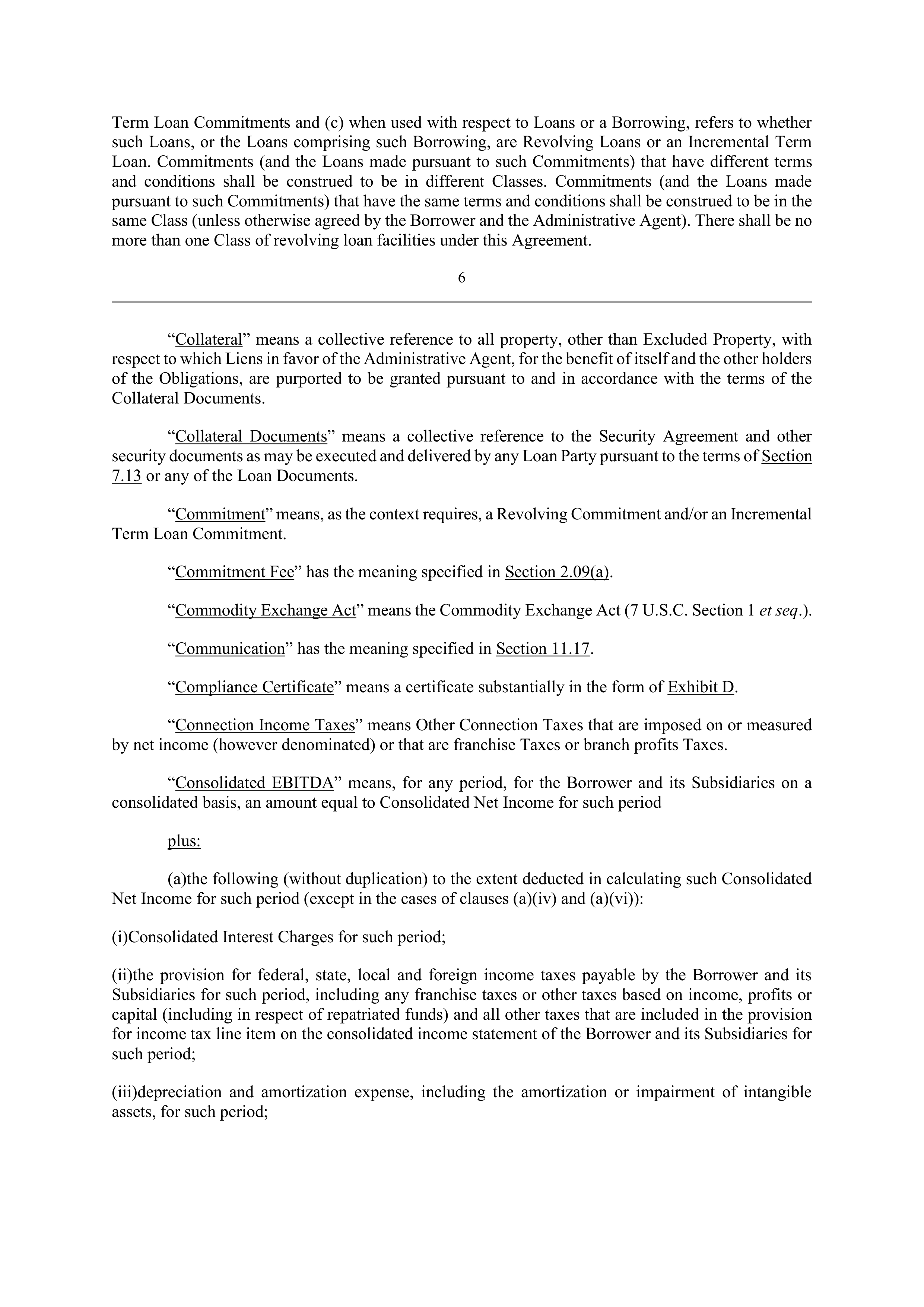 Bank of America Corporation Credit Agreement — page 12