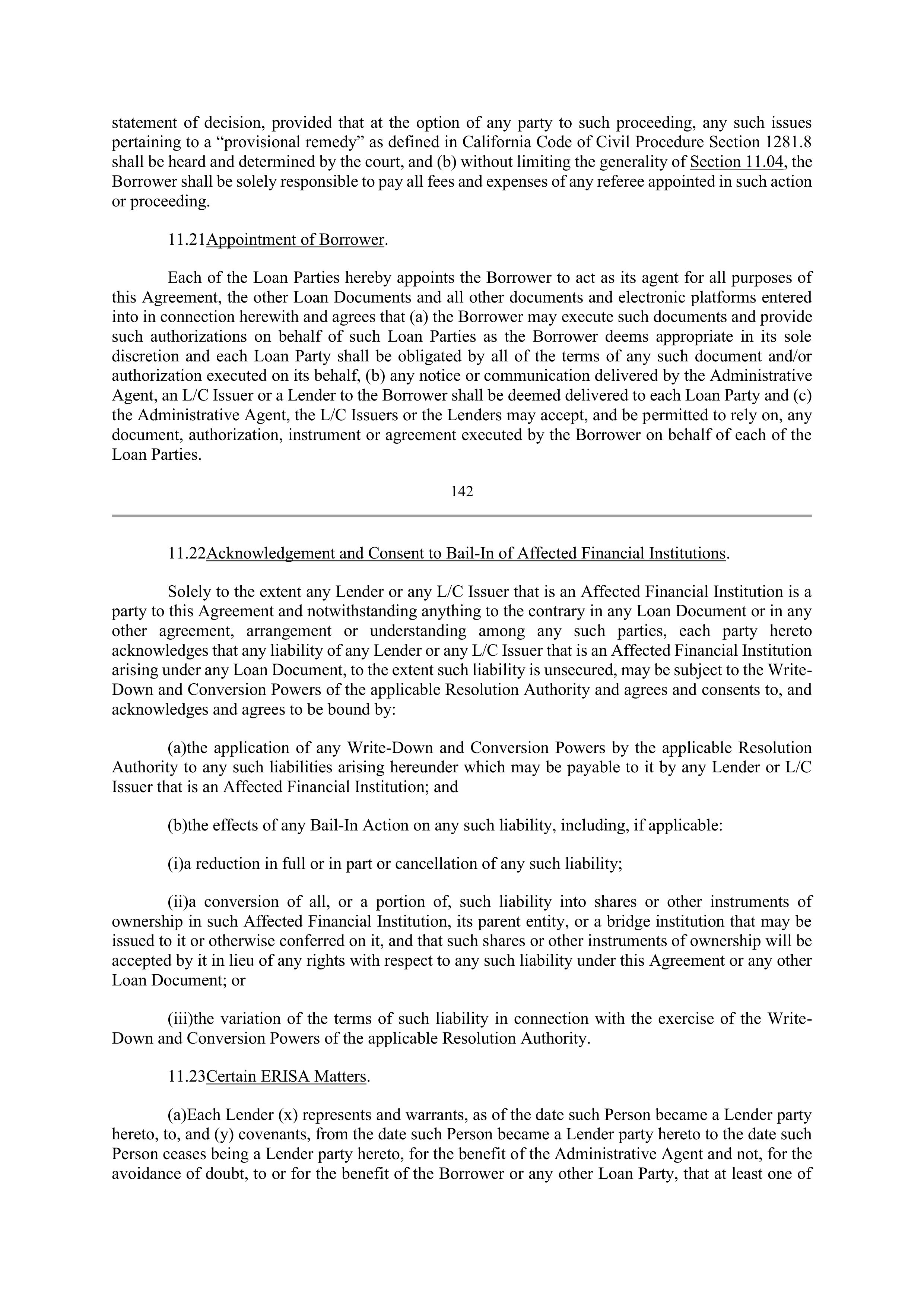 Bank of America Corporation Credit Agreement — page 138