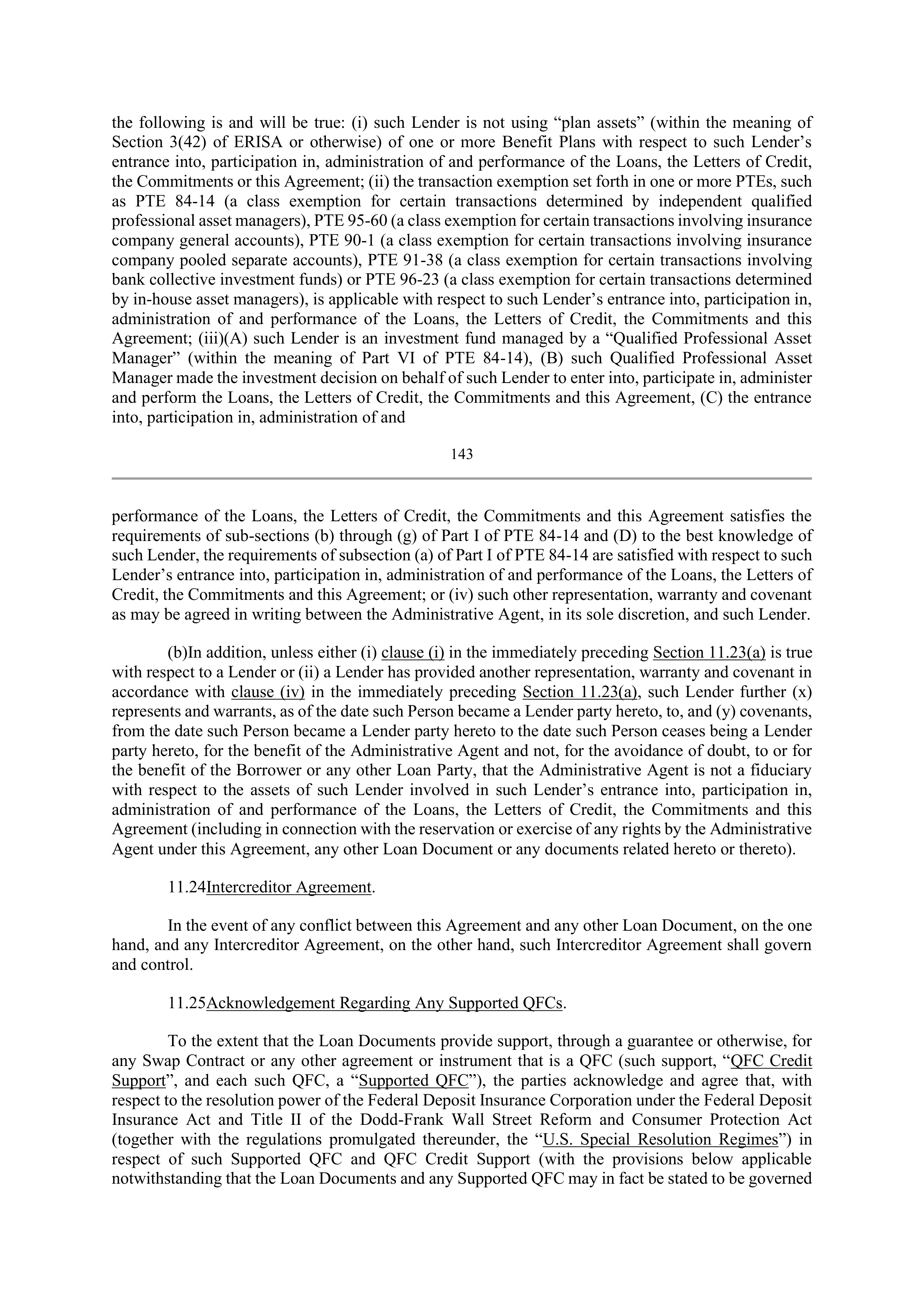 Bank of America Corporation Credit Agreement — page 139