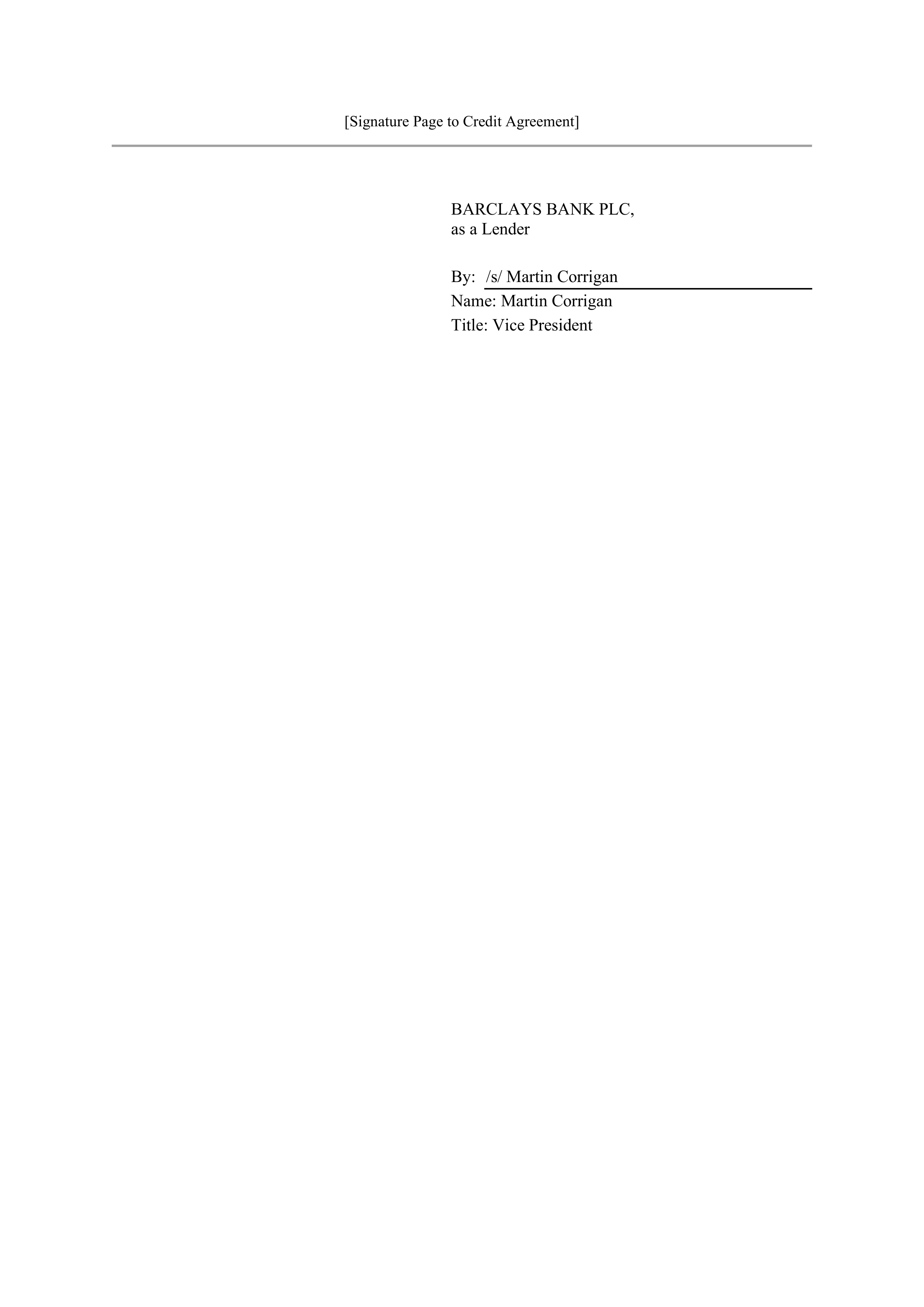 Bank of America Corporation Credit Agreement — page 145
