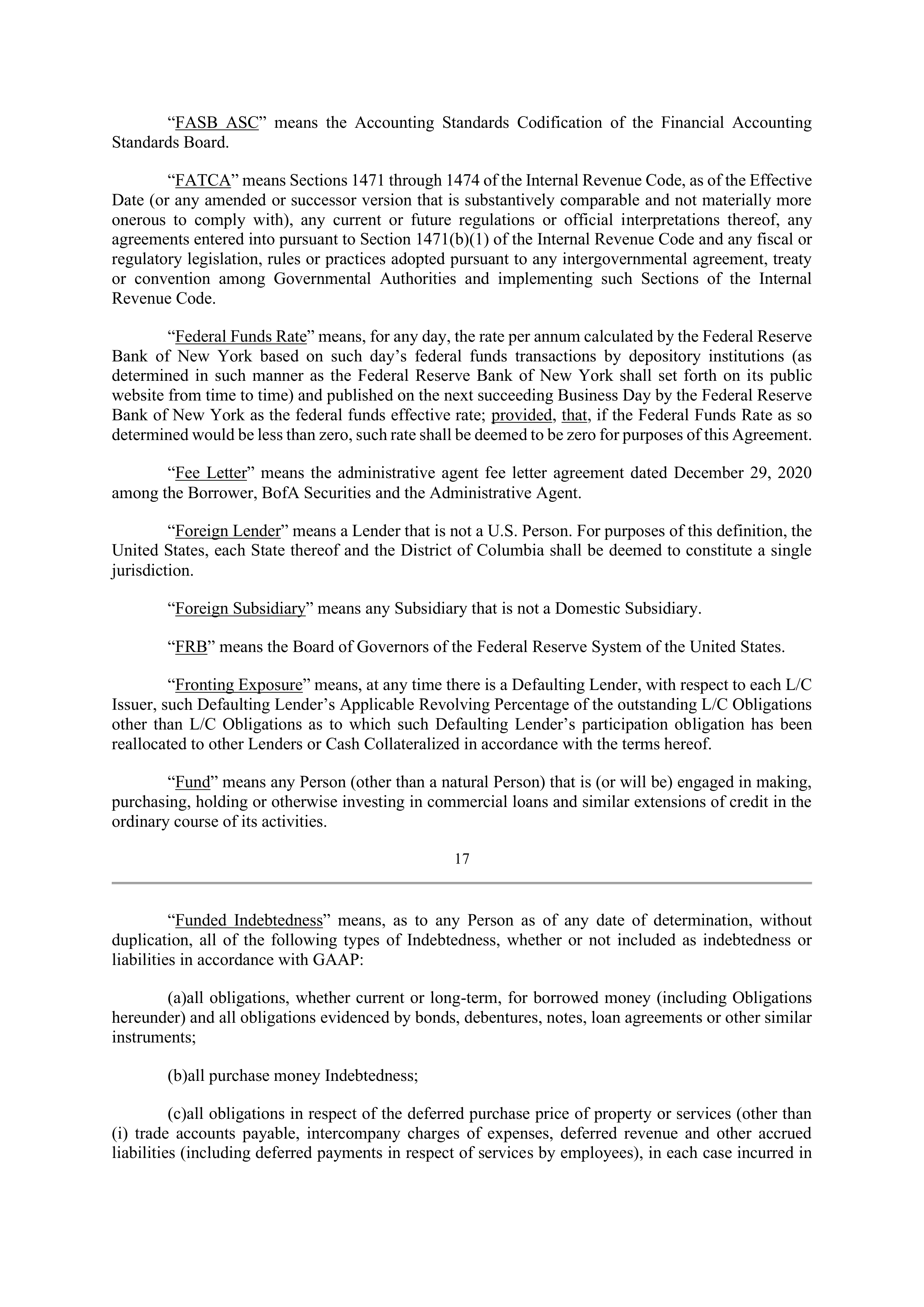 Bank of America Corporation Credit Agreement — page 22