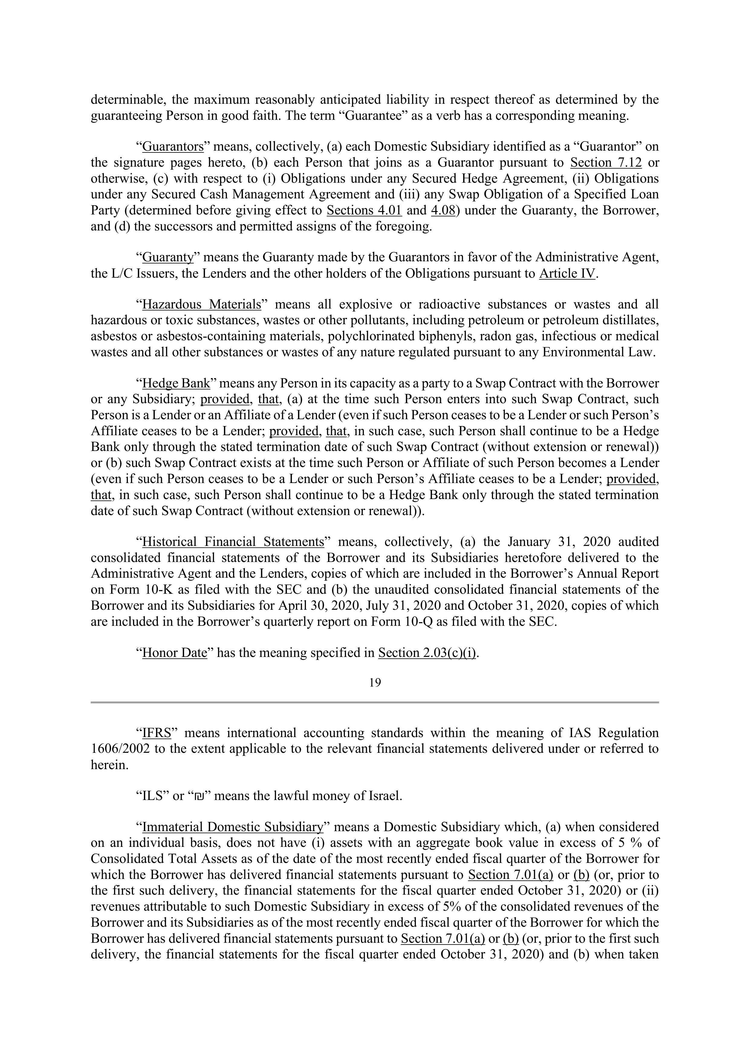Bank of America Corporation Credit Agreement — page 24