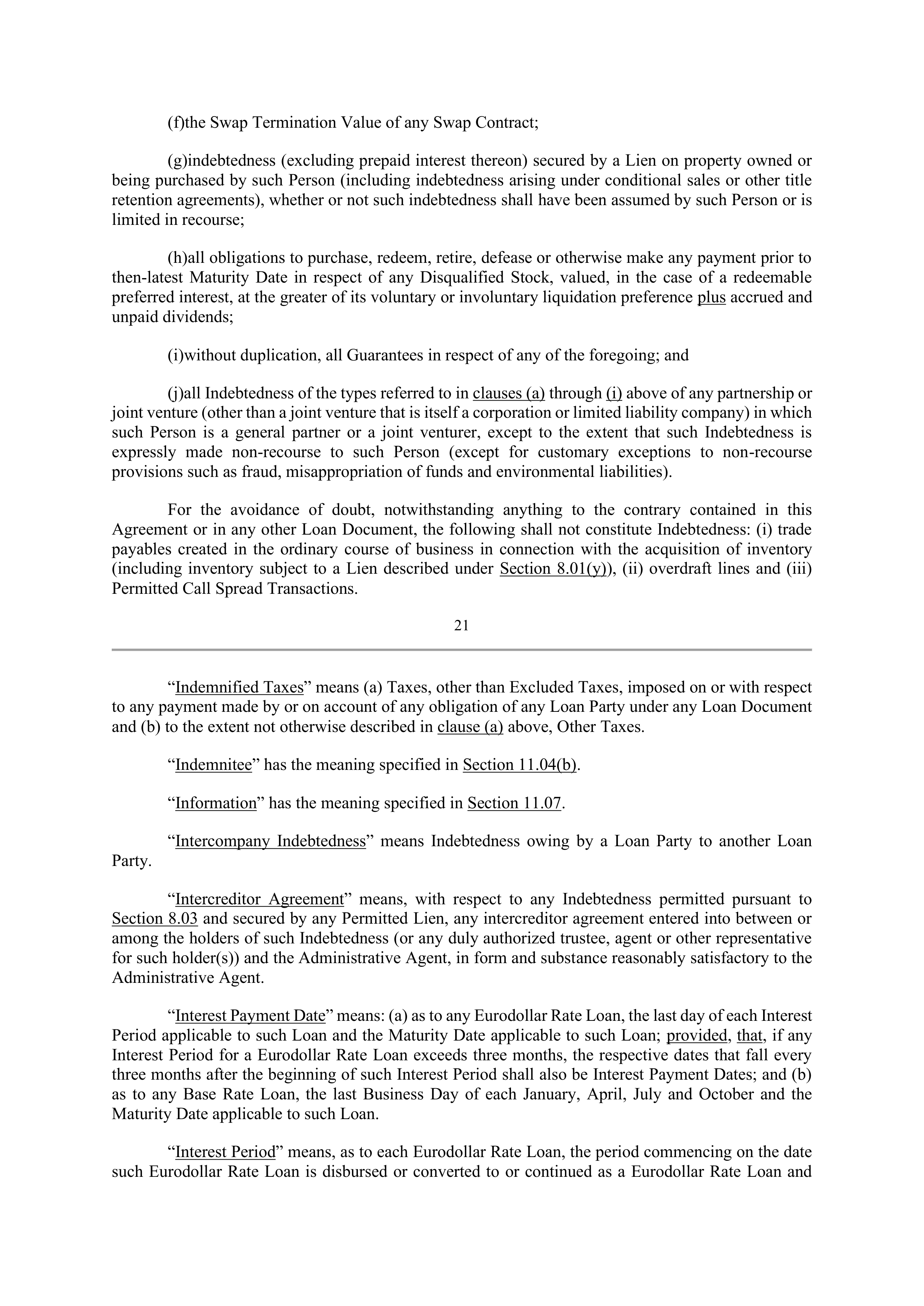 Bank of America Corporation Credit Agreement — page 26