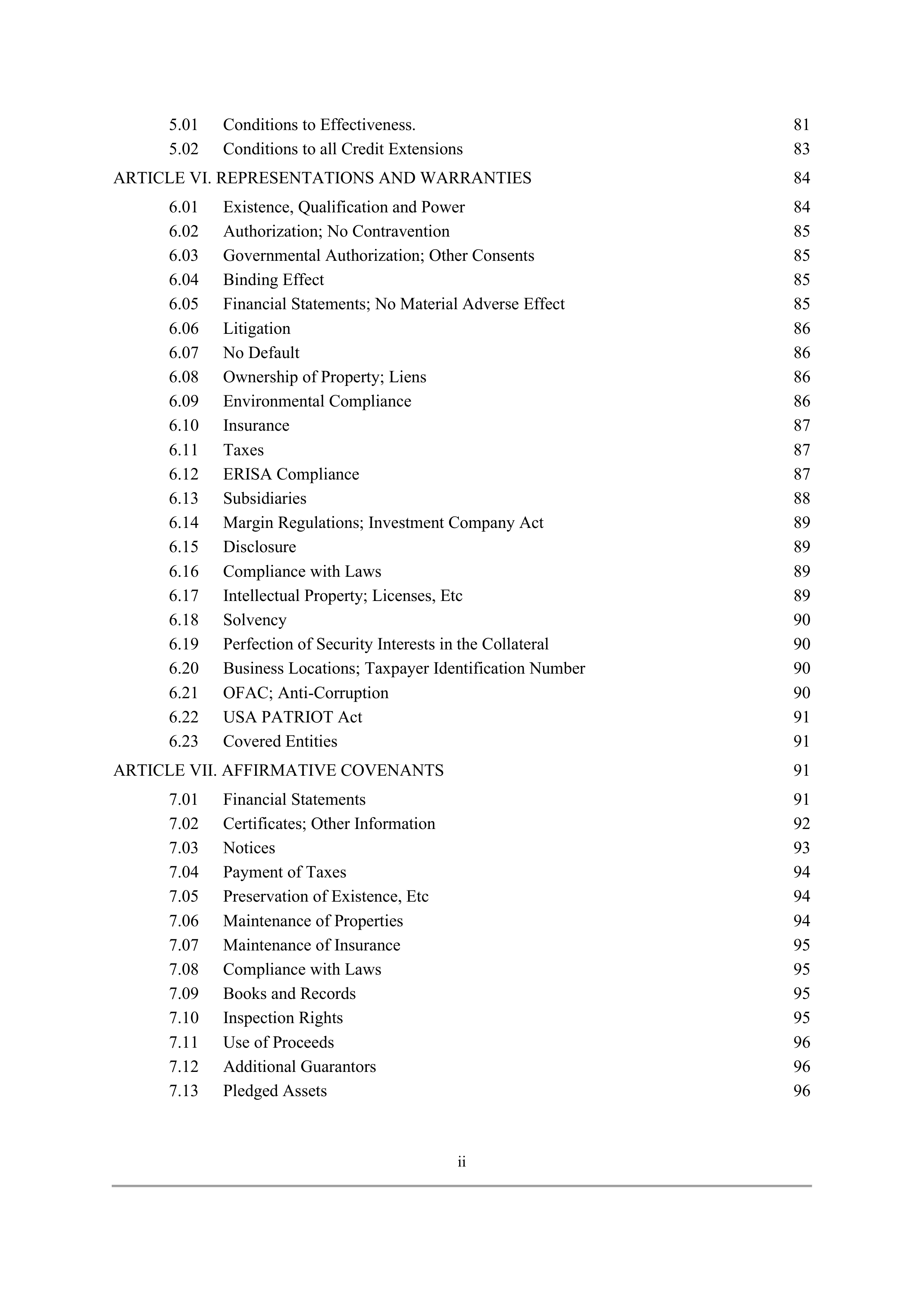 Bank of America Corporation Credit Agreement — page 3