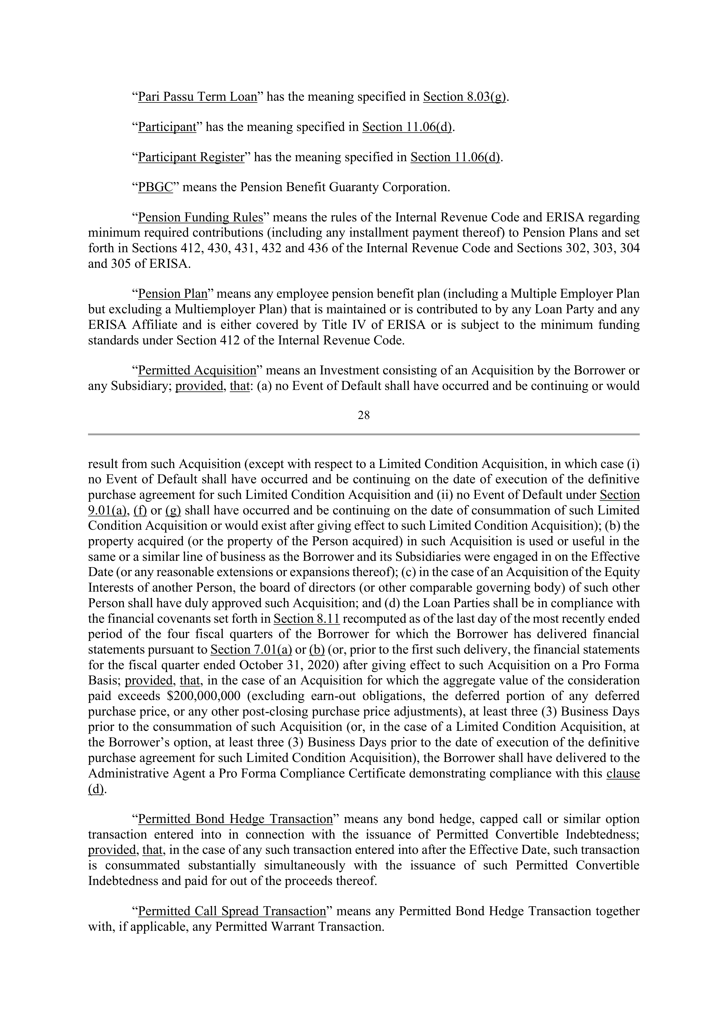 Bank of America Corporation Credit Agreement — page 33