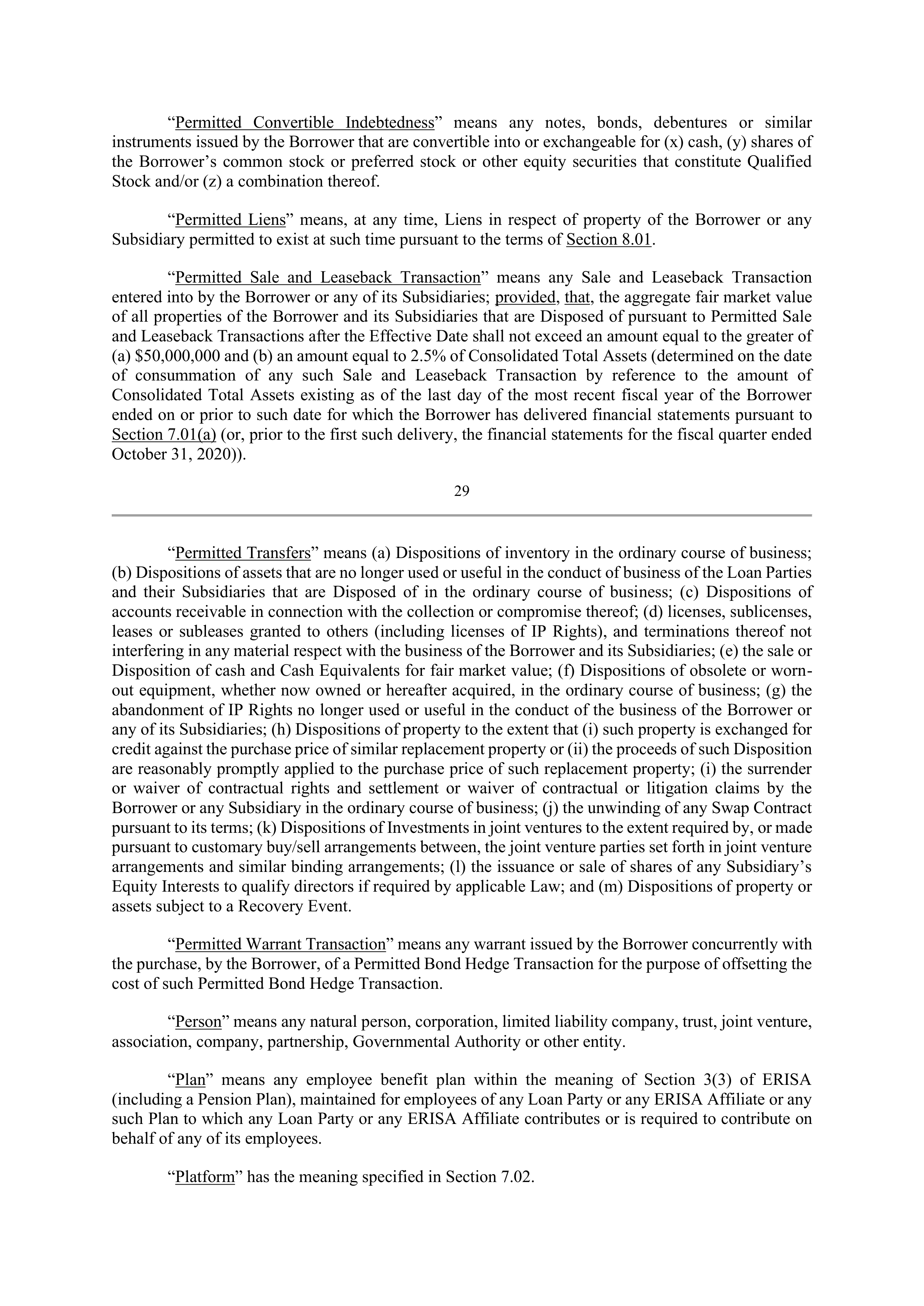 Bank of America Corporation Credit Agreement — page 34
