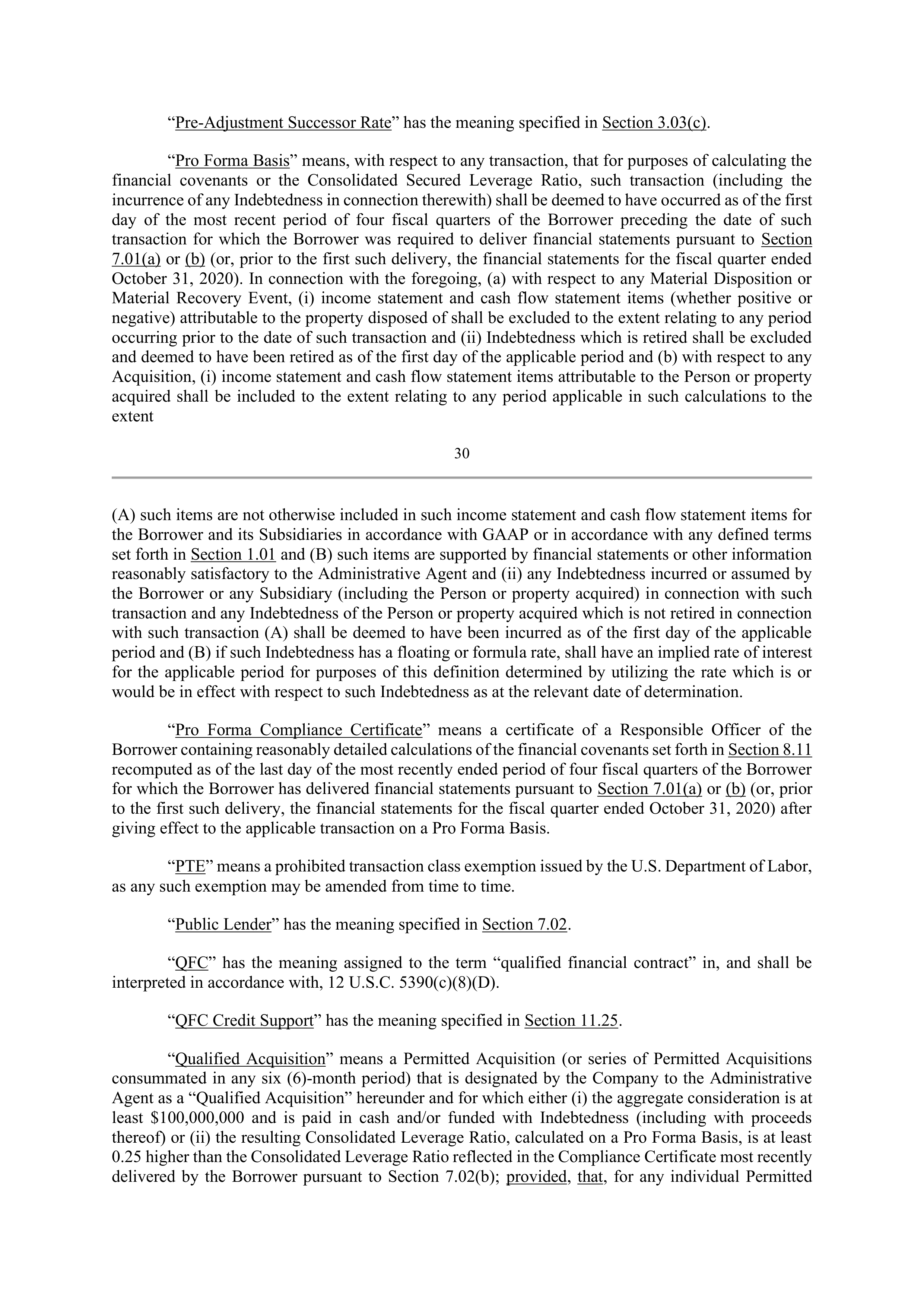 Bank of America Corporation Credit Agreement — page 35