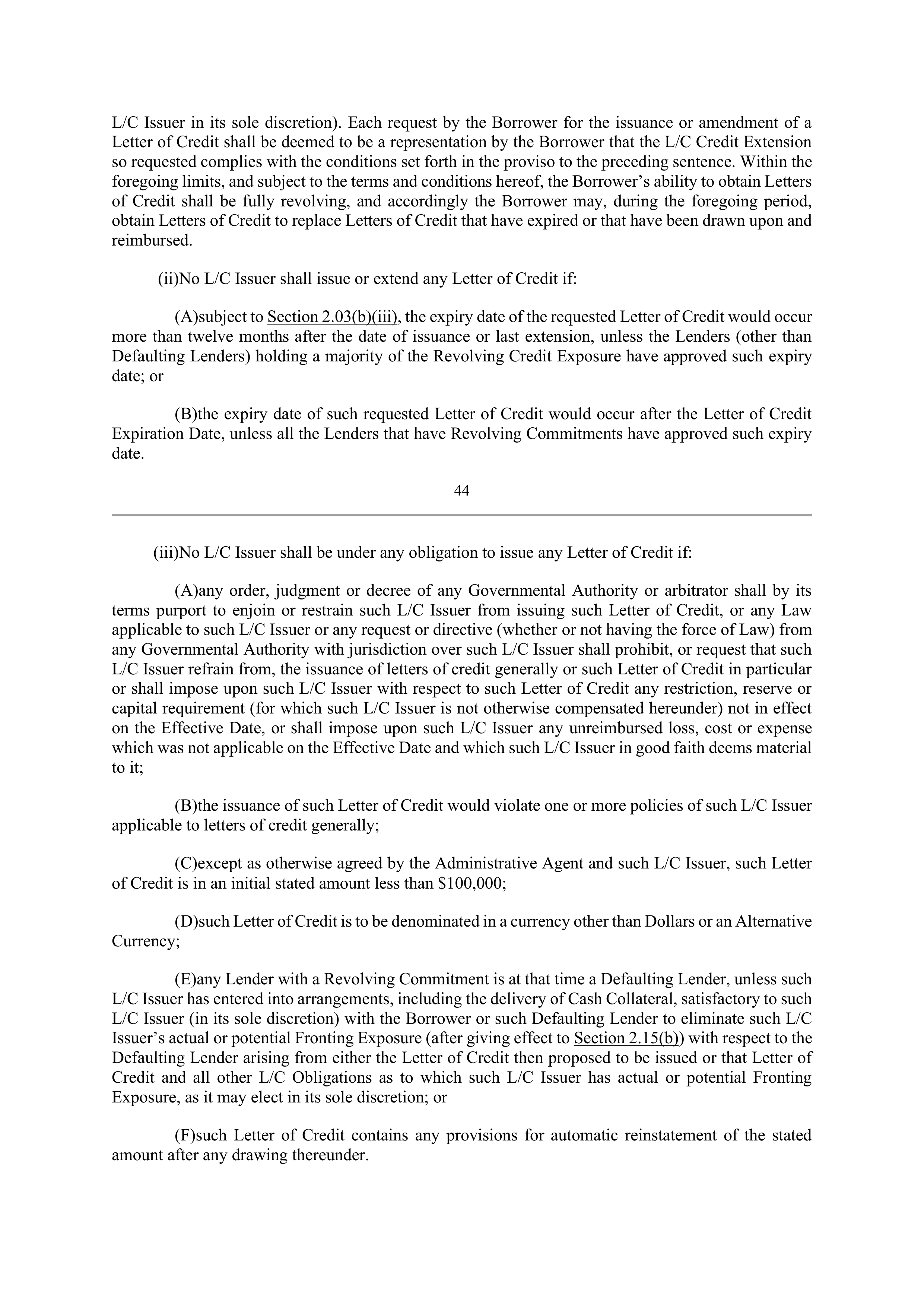 Bank of America Corporation Credit Agreement — page 48