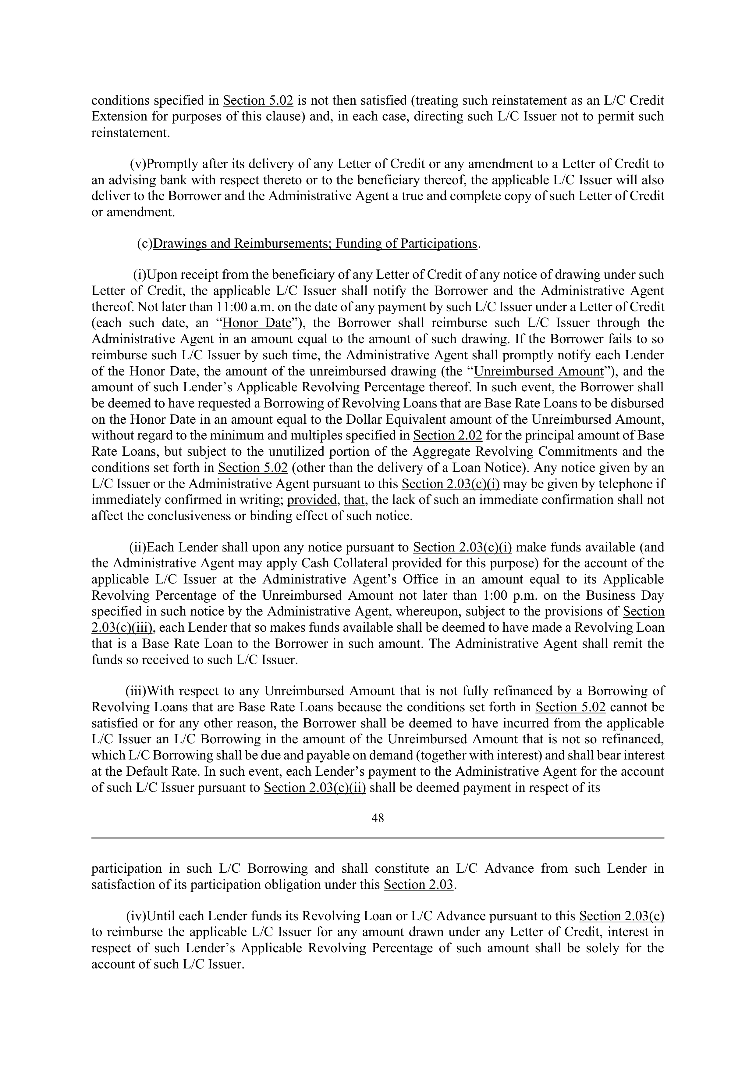 Bank of America Corporation Credit Agreement — page 51