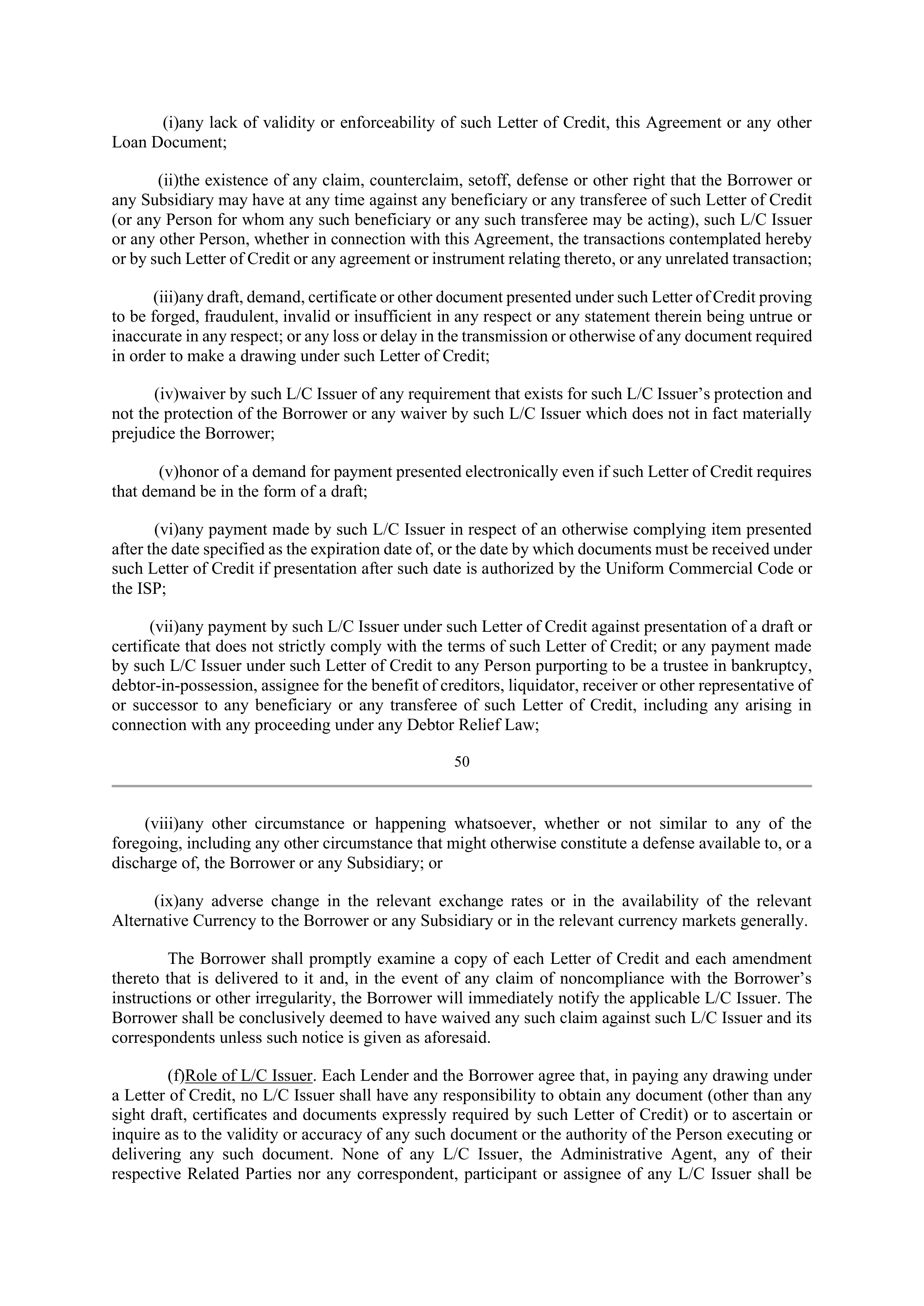 Bank of America Corporation Credit Agreement — page 53