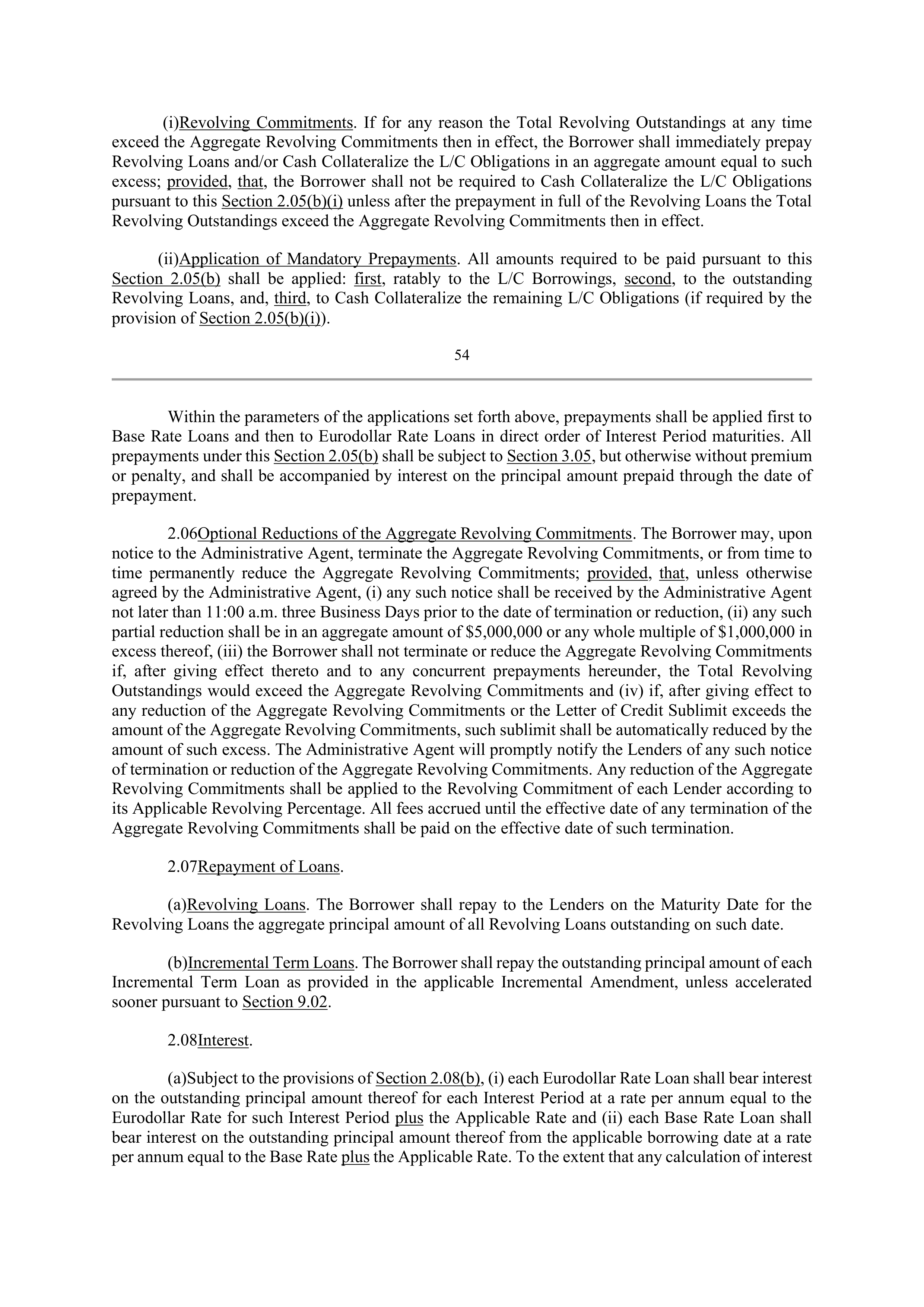 Bank of America Corporation Credit Agreement — page 57
