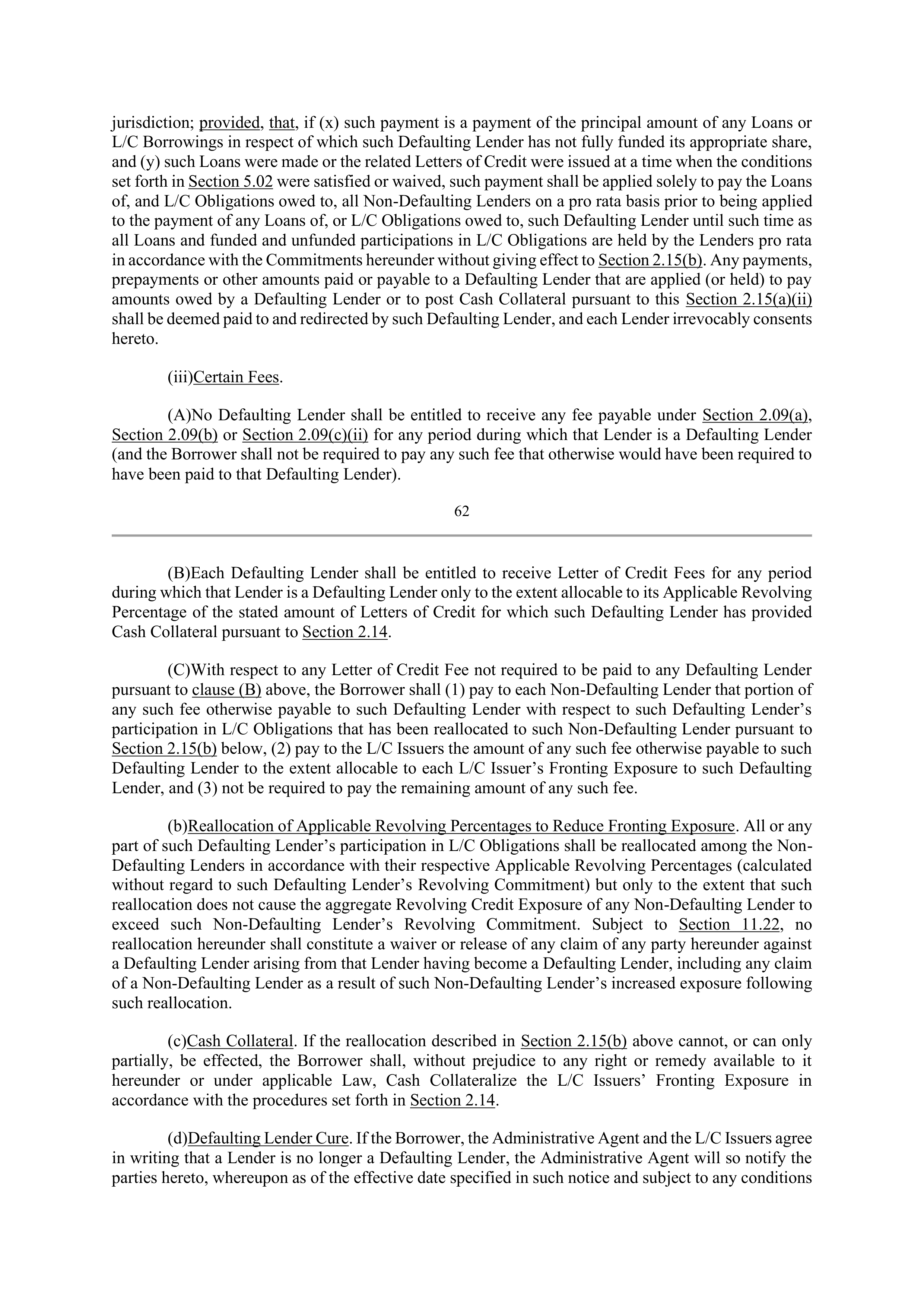 Bank of America Corporation Credit Agreement — page 64