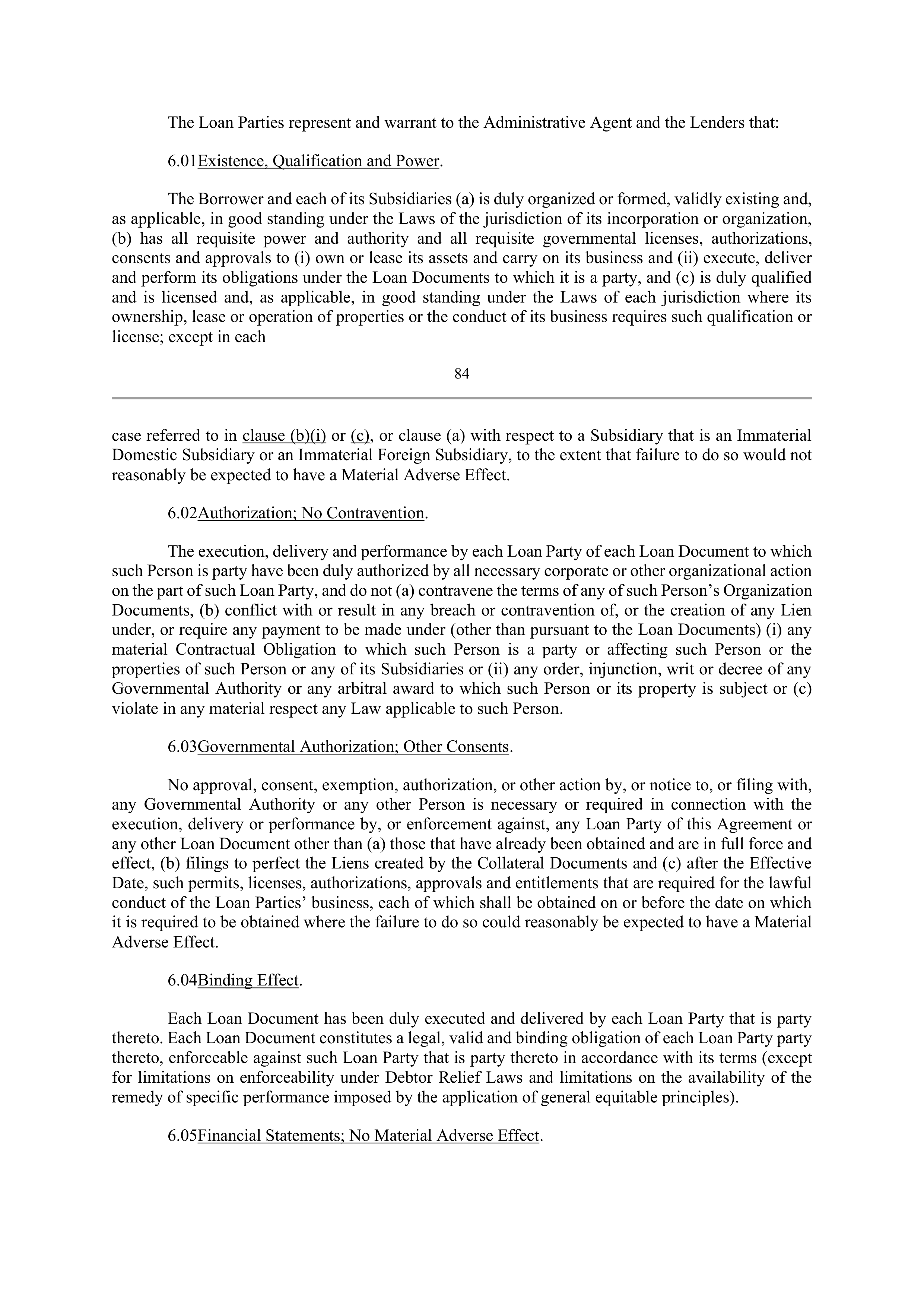 Bank of America Corporation Credit Agreement — page 84