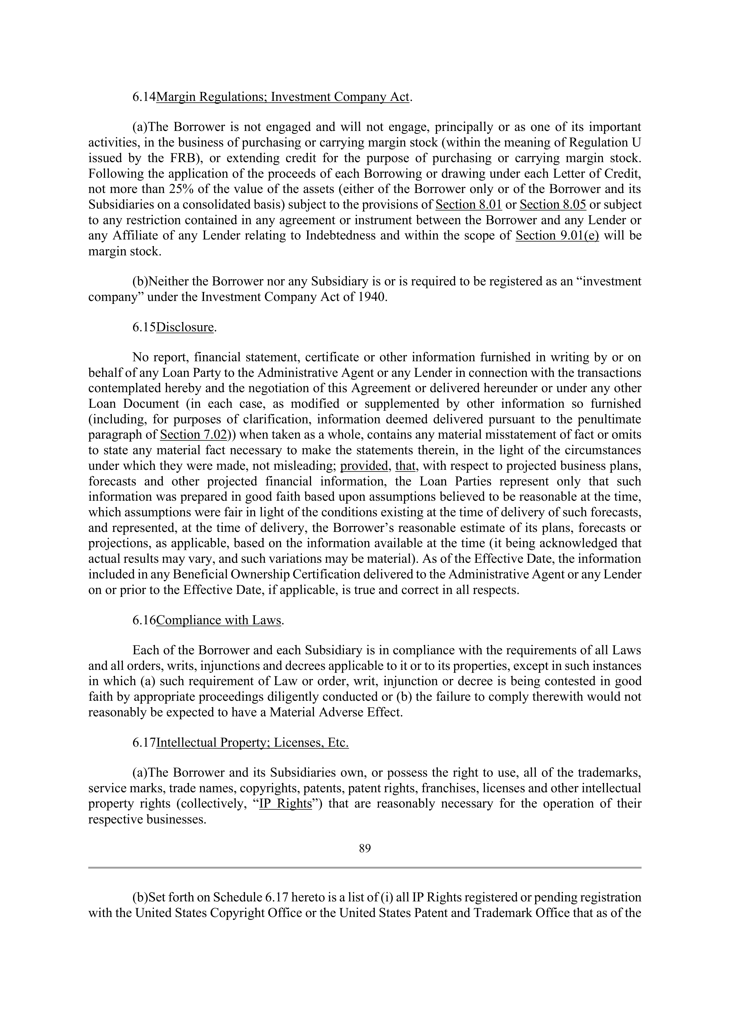 Bank of America Corporation Credit Agreement — page 88