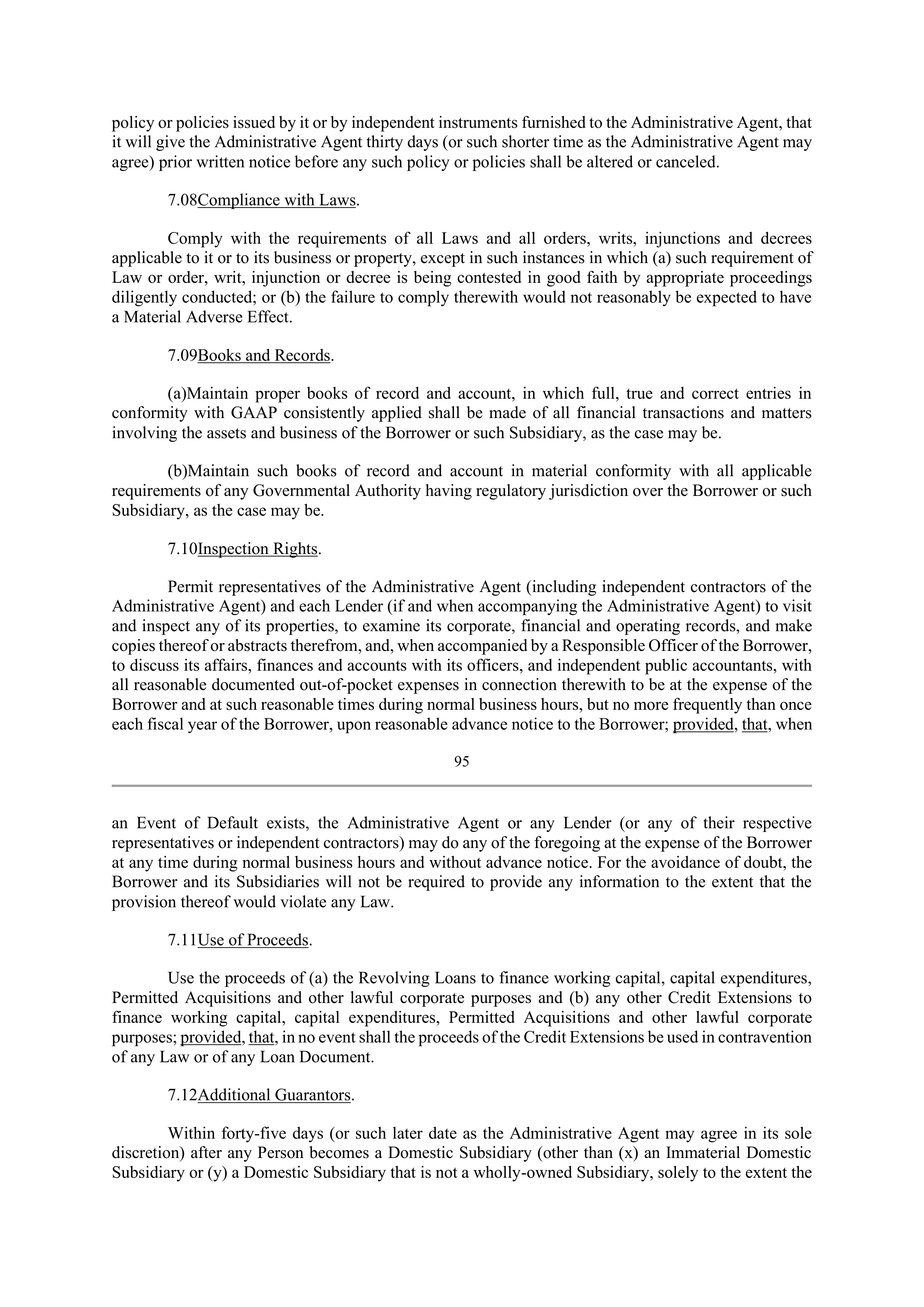 Bank of America Corporation Credit Agreement — page 94